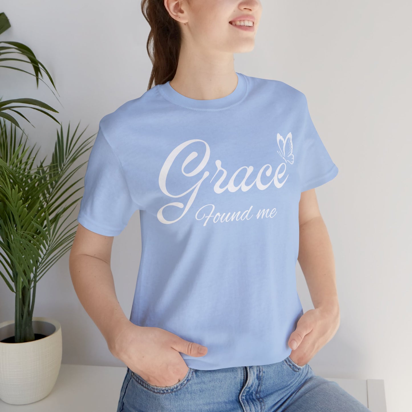 GRACE FOUND ME Unisex Jersey Short Sleeve Tee