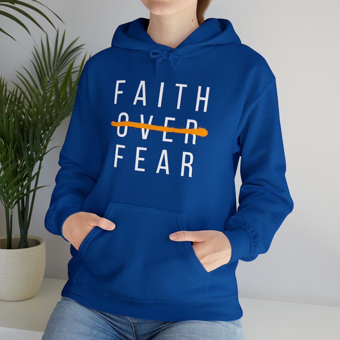 FAITH OVER FEAR Unisex Heavy Blend™ Hooded Sweatshirt