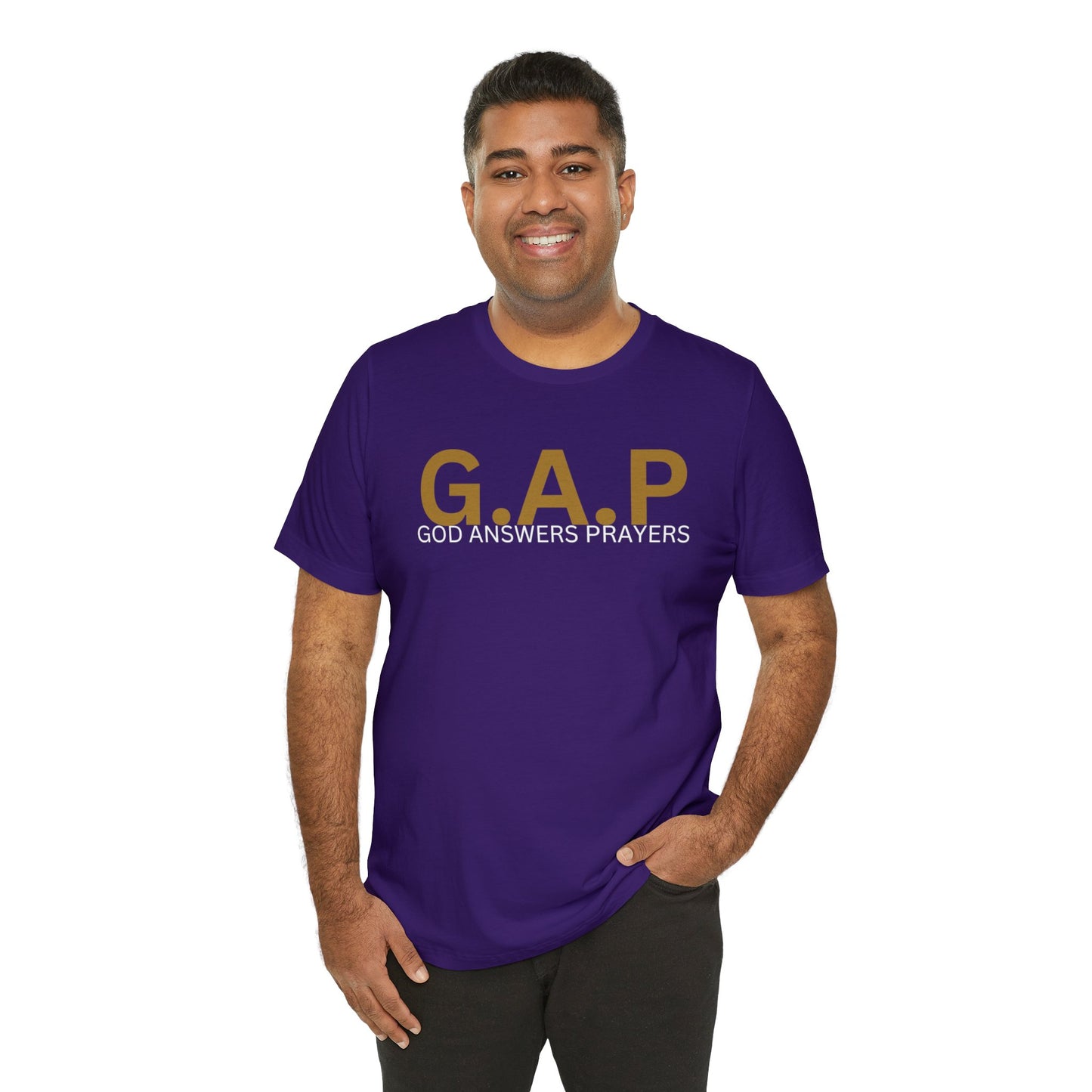 GOD ANSWERS PRAYERS Unisex Jersey Short Sleeve Tee