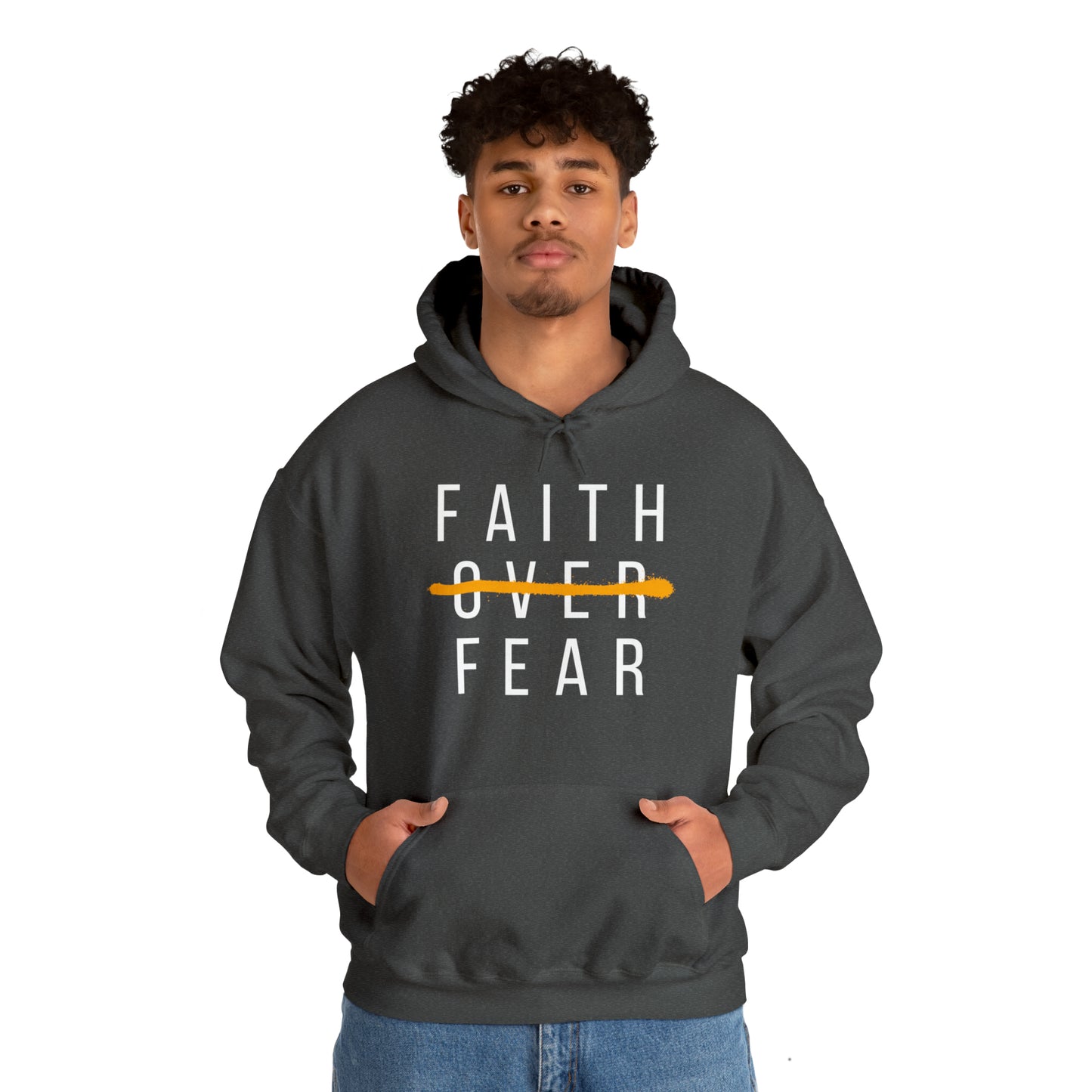 FAITH OVER FEAR Unisex Heavy Blend™ Hooded Sweatshirt