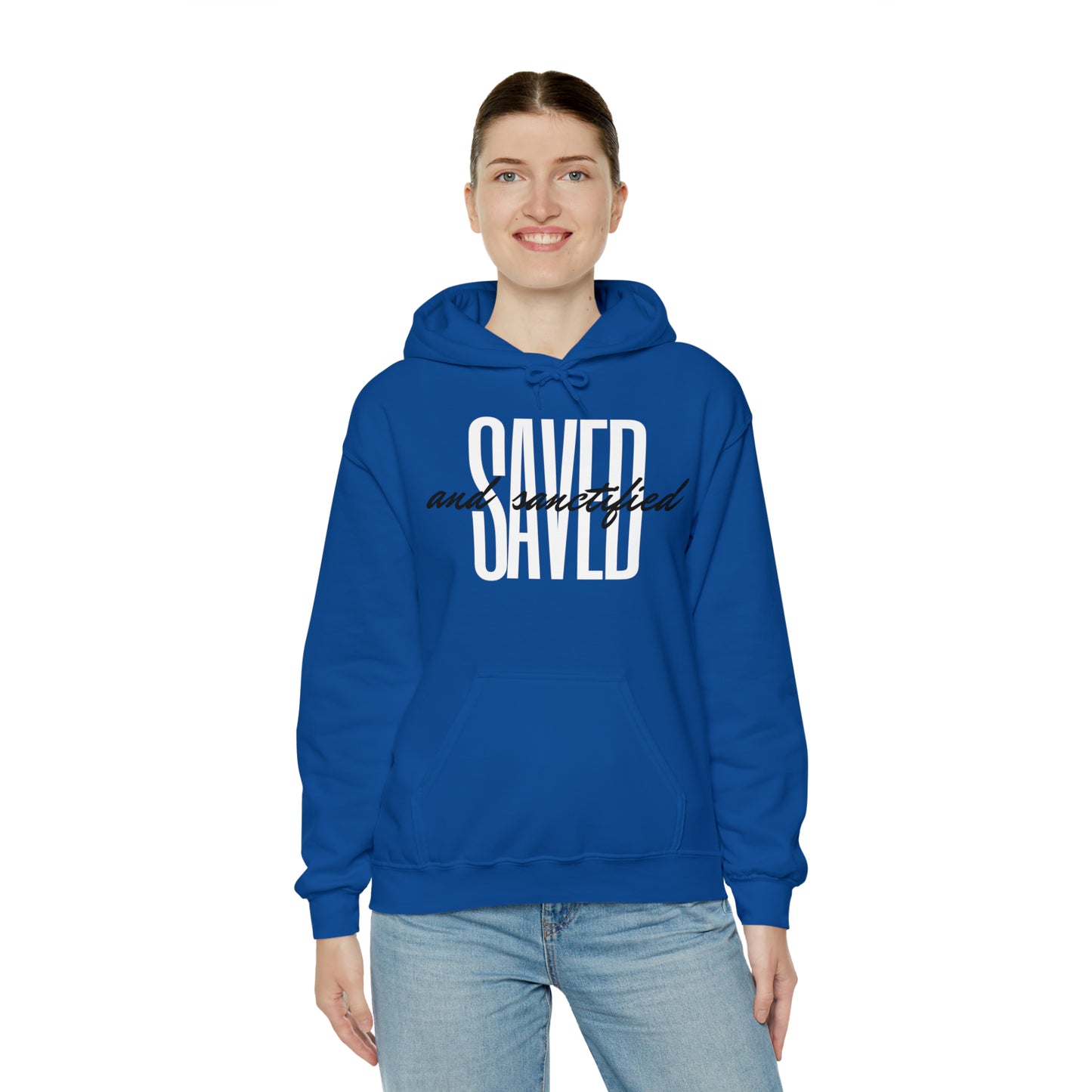 SAVED AND SANCTIFIED Unisex Heavy Blend™ Hooded Sweatshirt