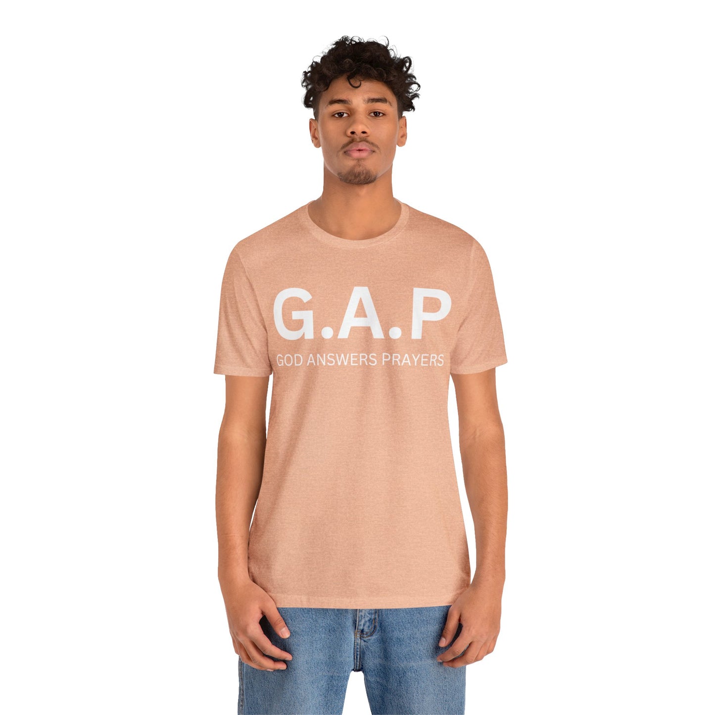 GOD ANSWERS PRAYERS Unisex Jersey Short Sleeve Tee