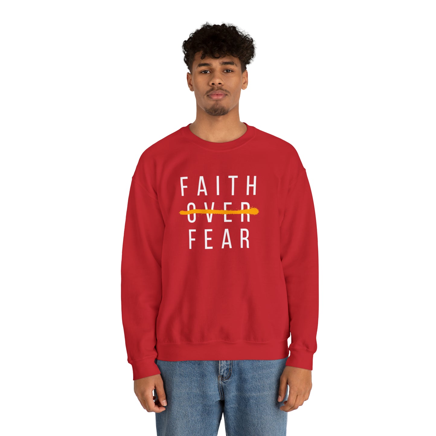 FAITH OVER FEAR Unisex Heavy Blend™ Crewneck Sweatshirt