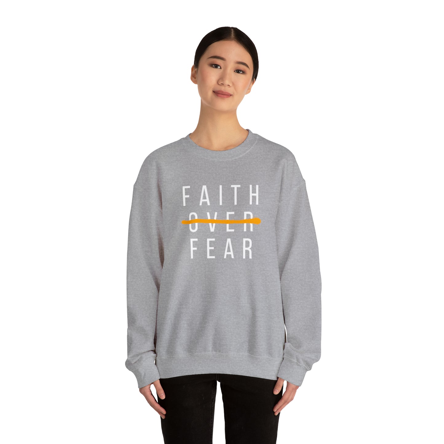 FAITH OVER FEAR Unisex Heavy Blend™ Crewneck Sweatshirt
