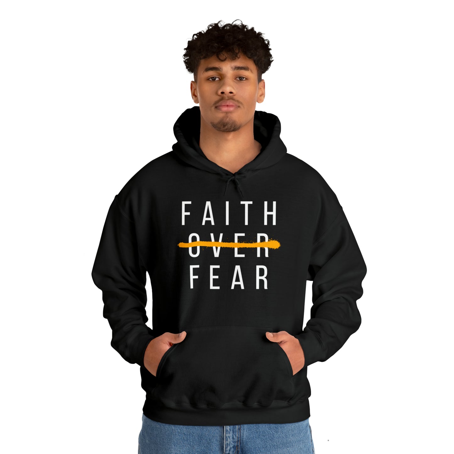 FAITH OVER FEAR Unisex Heavy Blend™ Hooded Sweatshirt