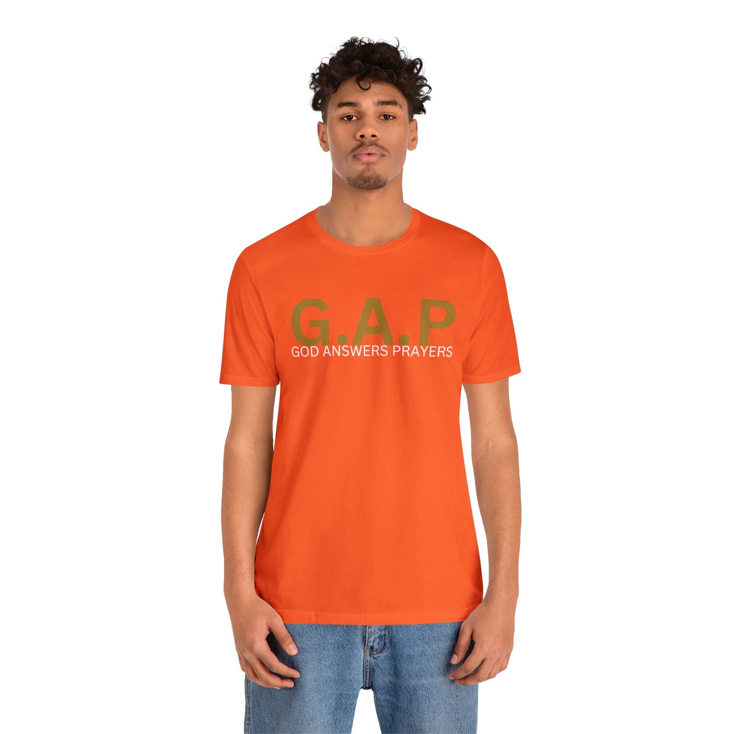 GOD ANSWERS PRAYERS Unisex Jersey Short Sleeve Tee