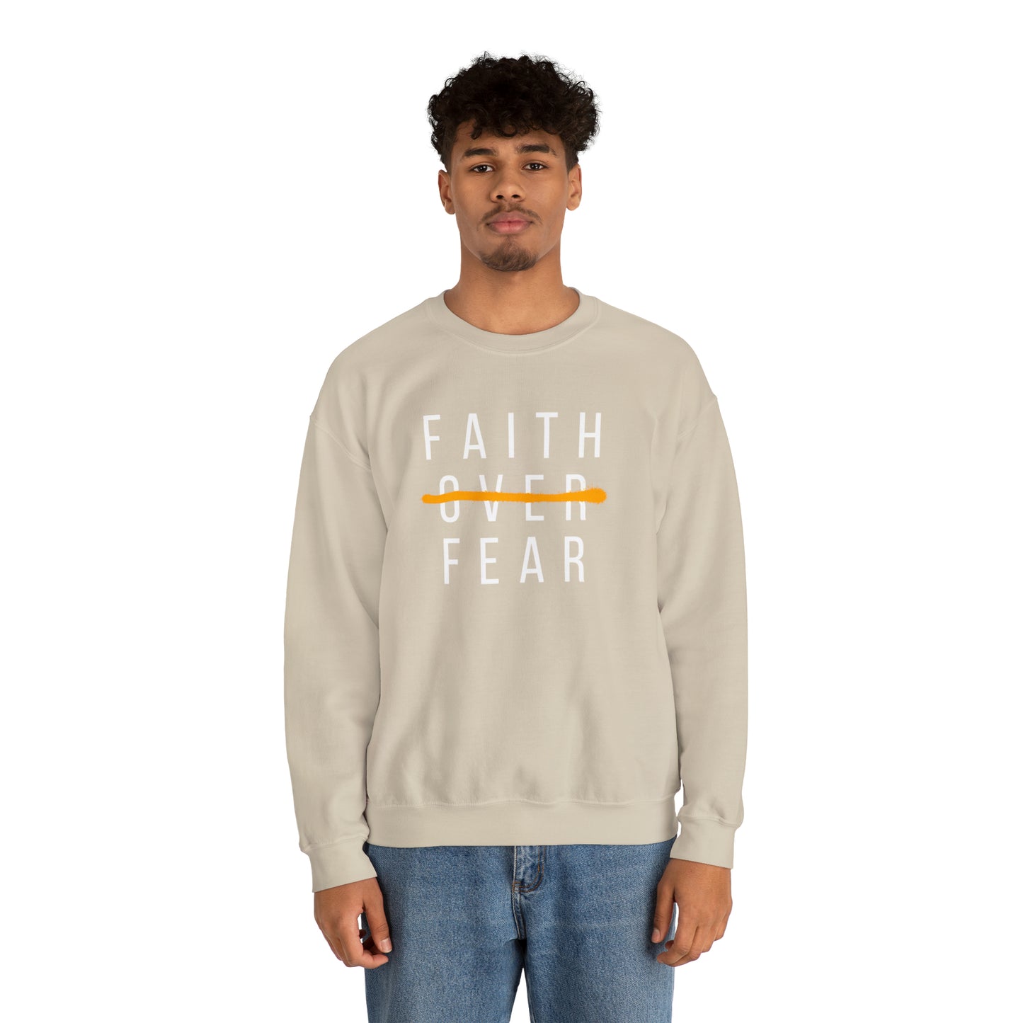 FAITH OVER FEAR Unisex Heavy Blend™ Crewneck Sweatshirt