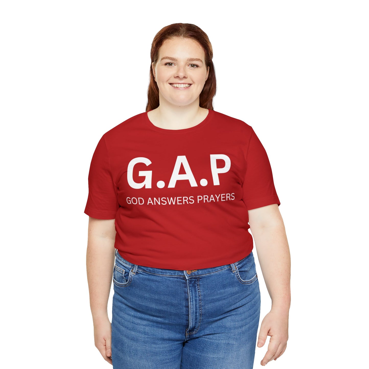 GOD ANSWERS PRAYERS Unisex Jersey Short Sleeve Tee