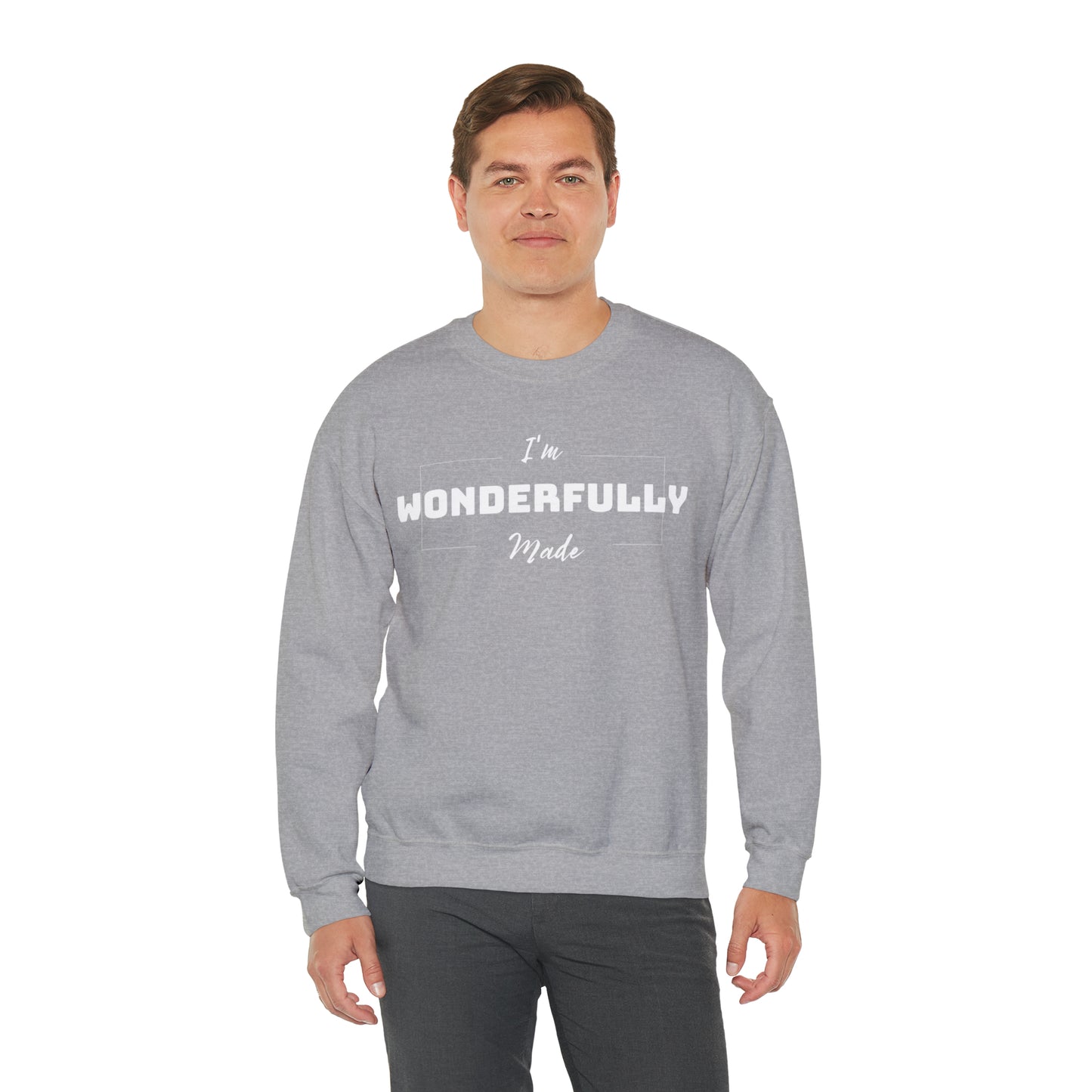 I'M WONDERFULLY MADE Unisex Heavy Blend™ Crewneck Sweatshirt