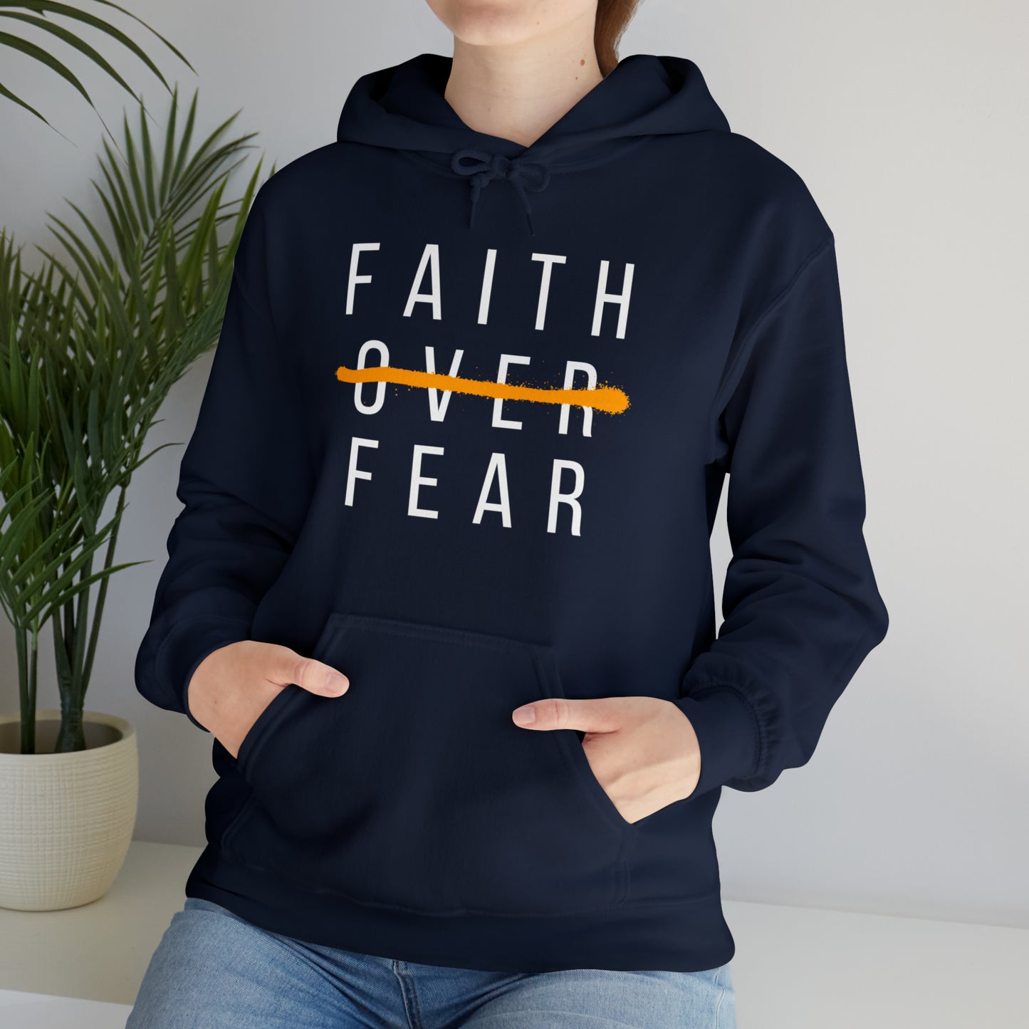 FAITH OVER FEAR Unisex Heavy Blend™ Hooded Sweatshirt