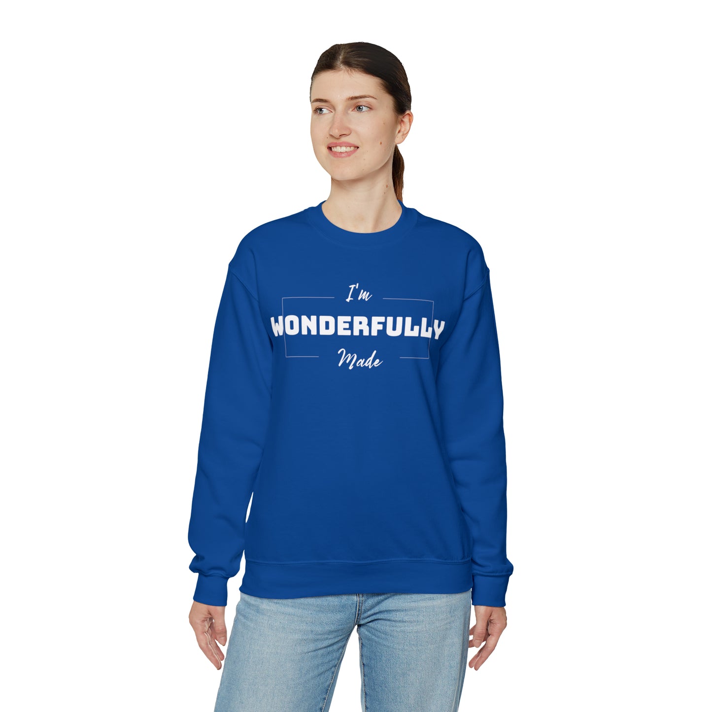 I'M WONDERFULLY MADE Unisex Heavy Blend™ Crewneck Sweatshirt