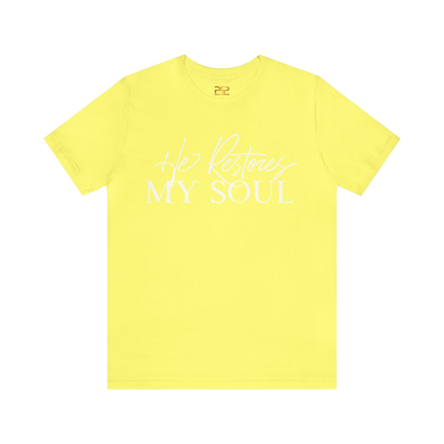 HE RESTORES MY SOUL Unisex Jersey Short Sleeve Tee