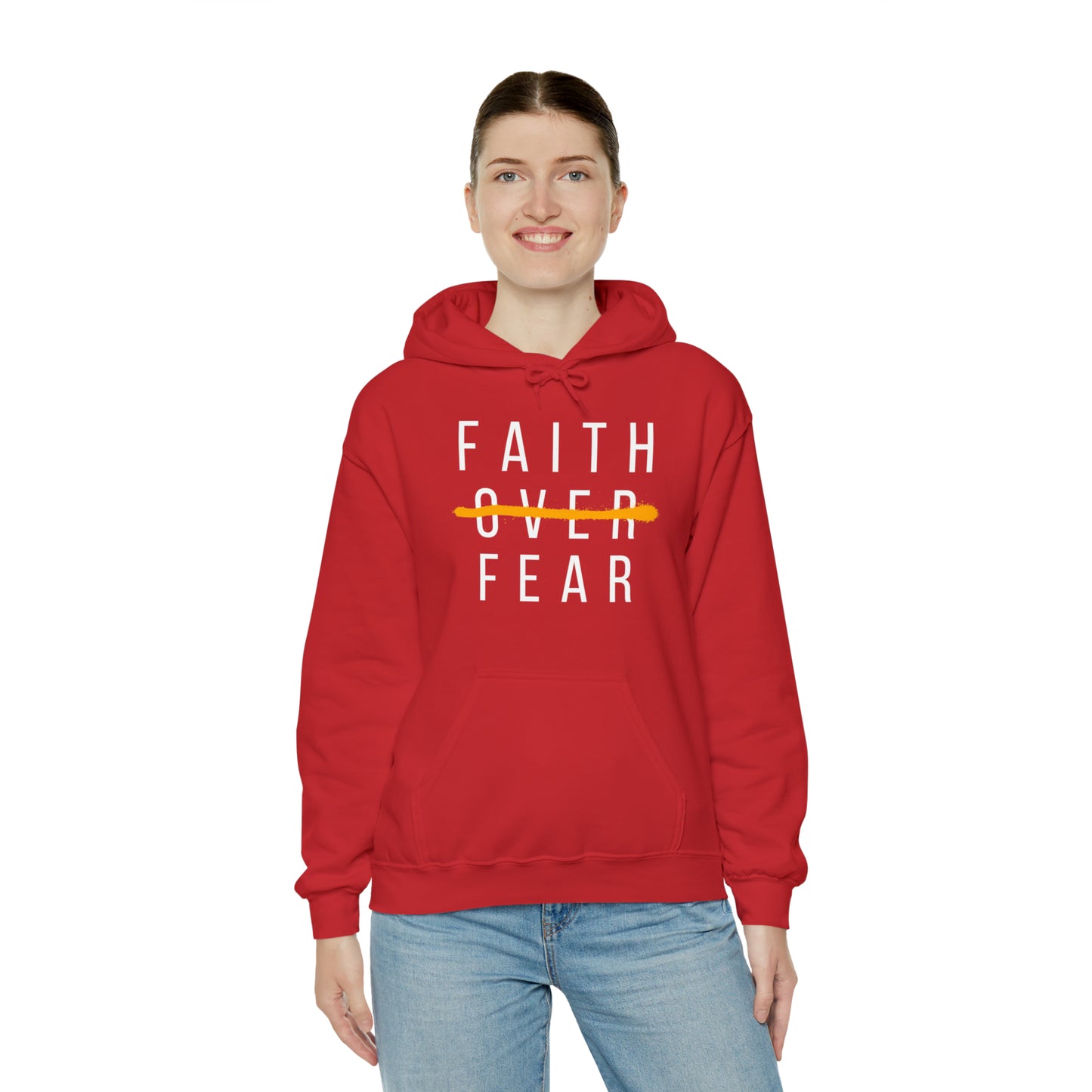 FAITH OVER FEAR Unisex Heavy Blend™ Hooded Sweatshirt