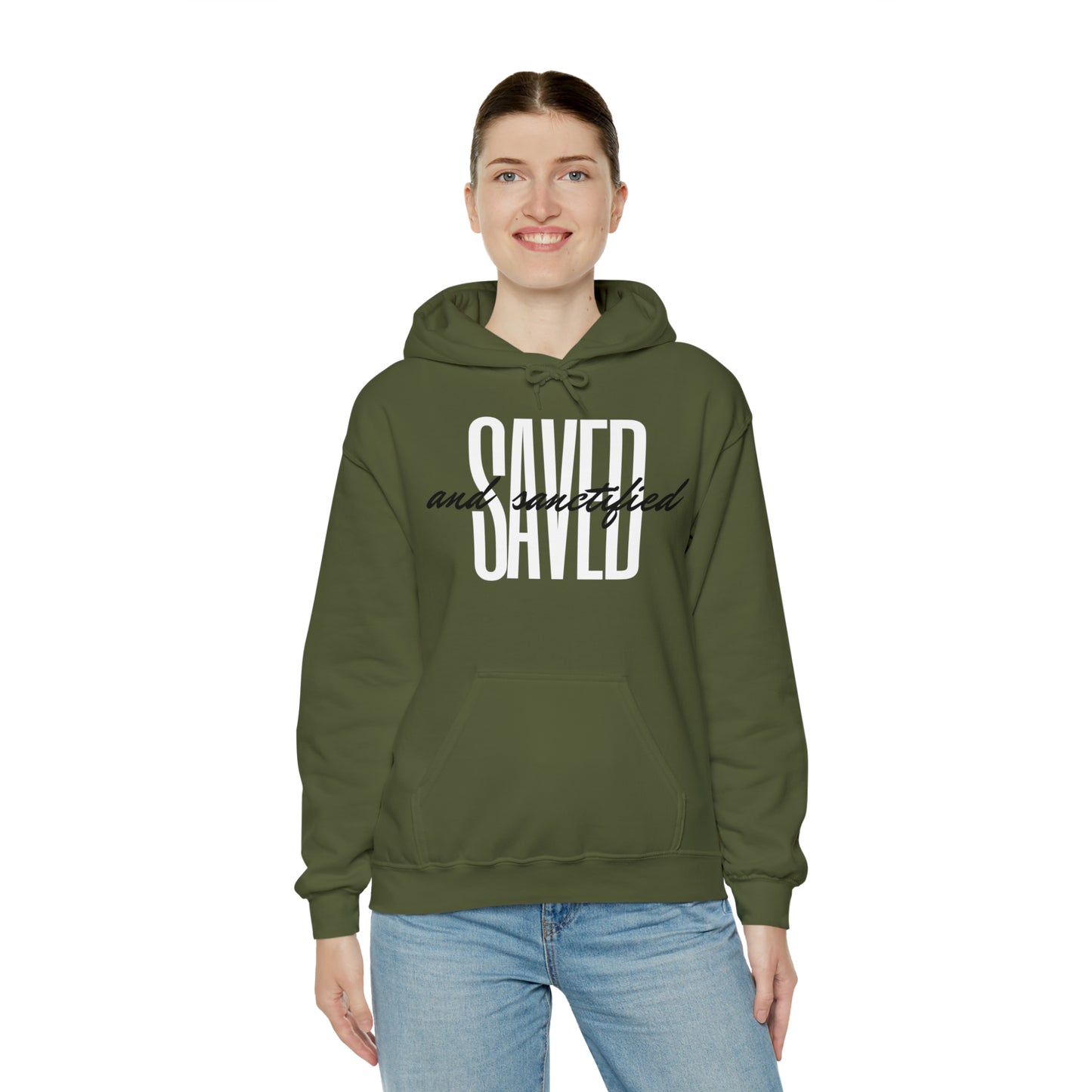 SAVED AND SANCTIFIED Unisex Heavy Blend™ Hooded Sweatshirt