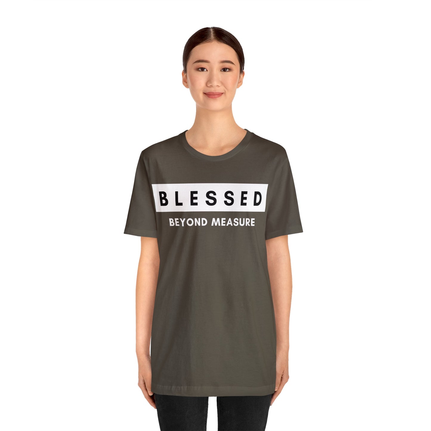 BLESSED BEYOND MEASURE Unisex Jersey Short Sleeve Tee