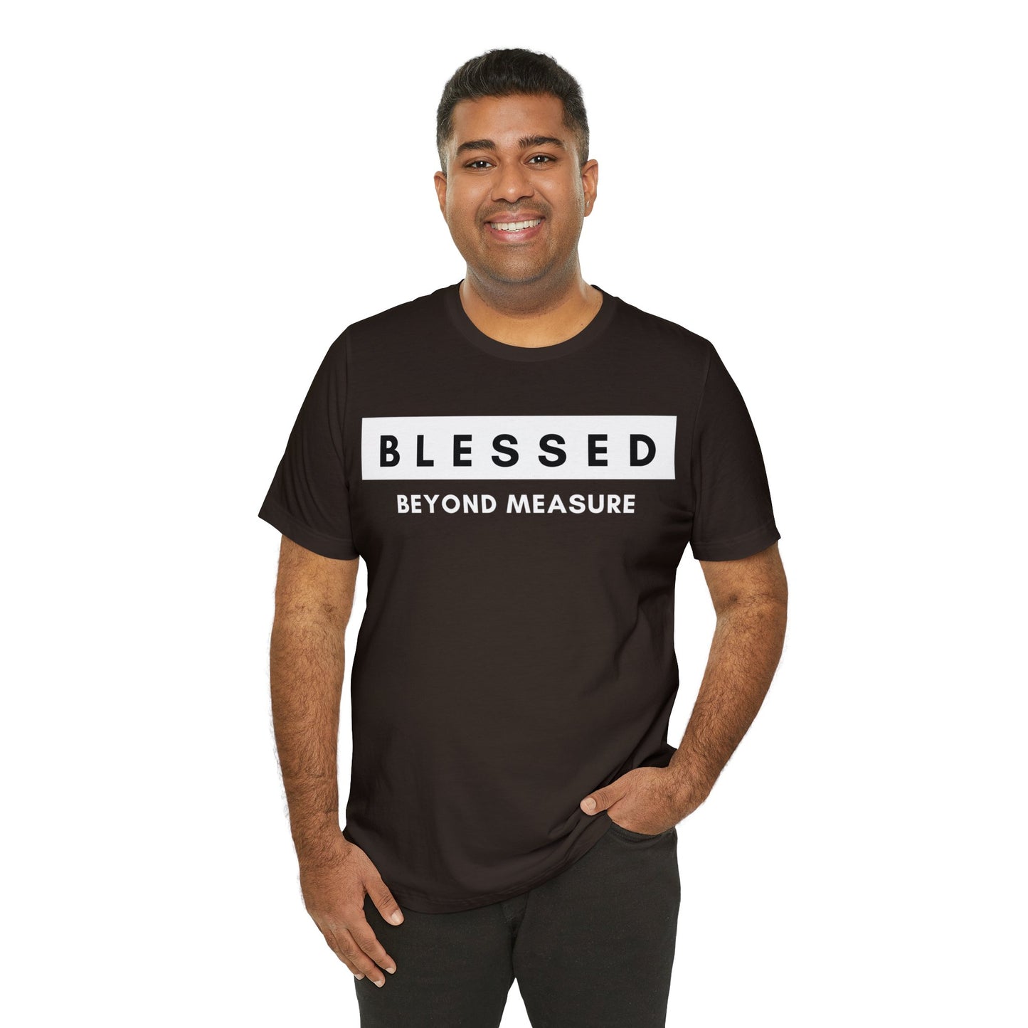 BLESSED BEYOND MEASURE Unisex Jersey Short Sleeve Tee