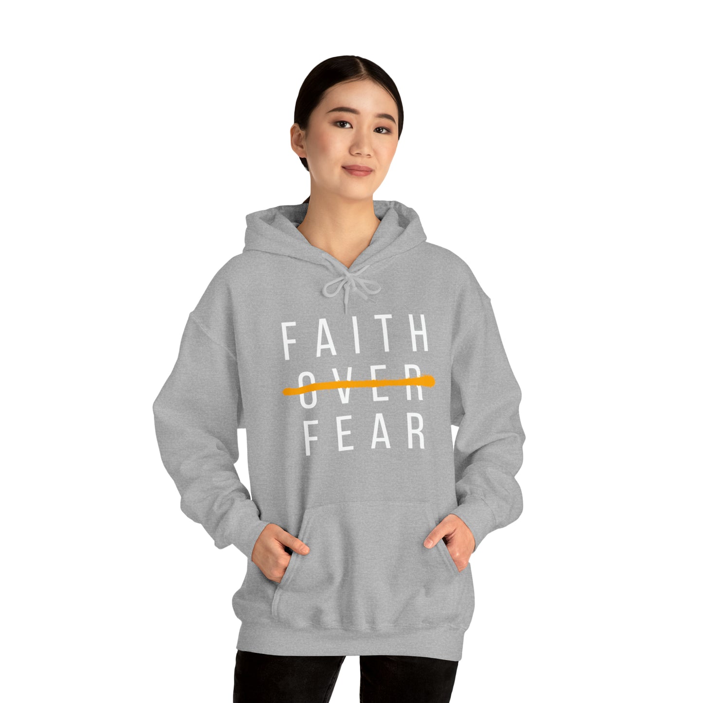 FAITH OVER FEAR Unisex Heavy Blend™ Hooded Sweatshirt