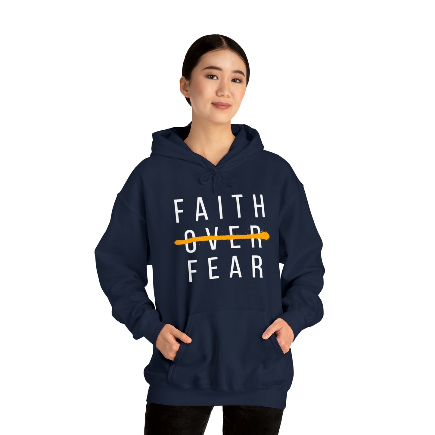 FAITH OVER FEAR Unisex Heavy Blend™ Hooded Sweatshirt