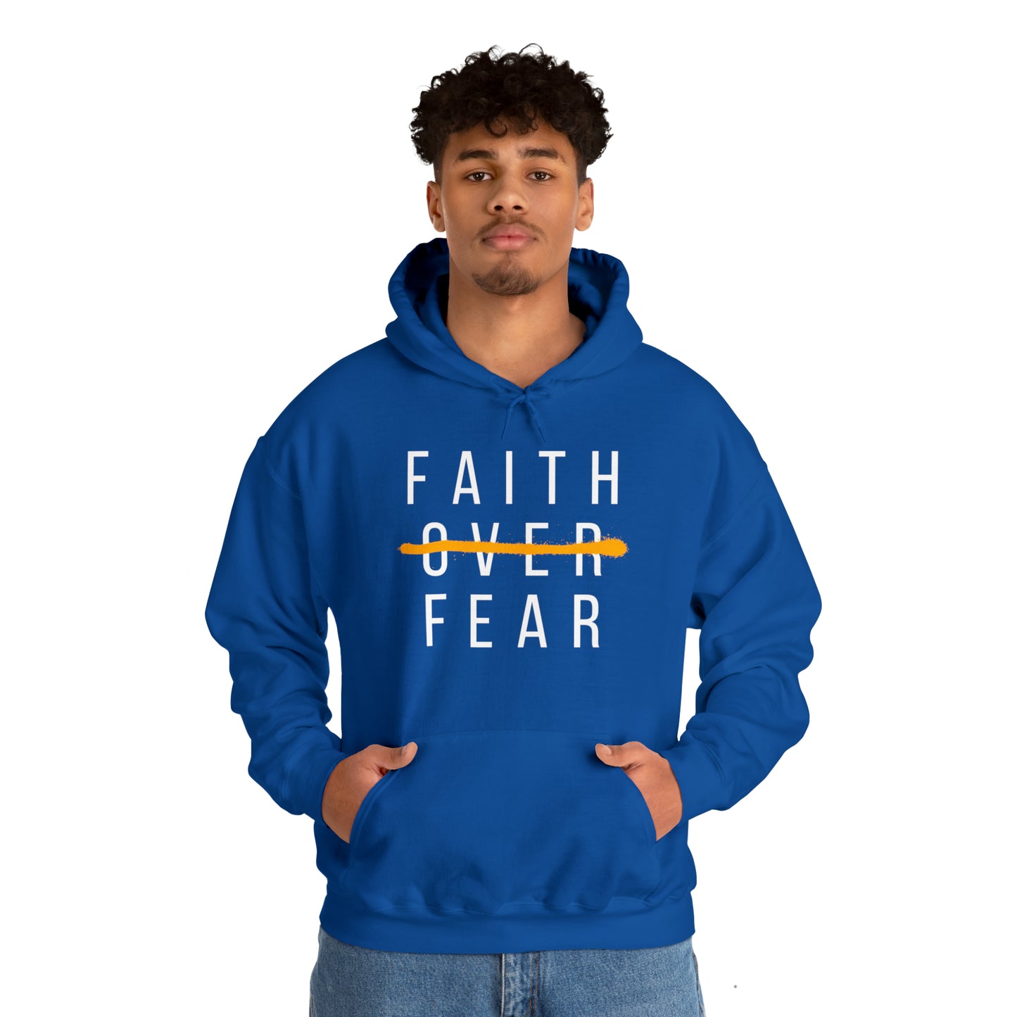 FAITH OVER FEAR Unisex Heavy Blend™ Hooded Sweatshirt