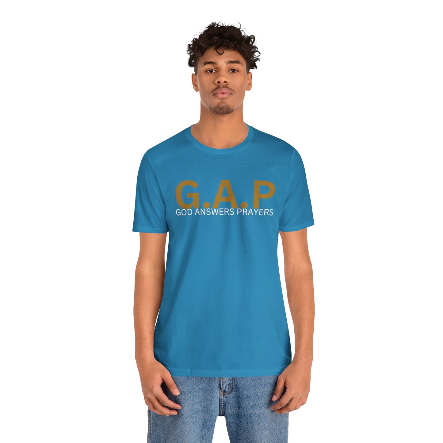 GOD ANSWERS PRAYERS Unisex Jersey Short Sleeve Tee