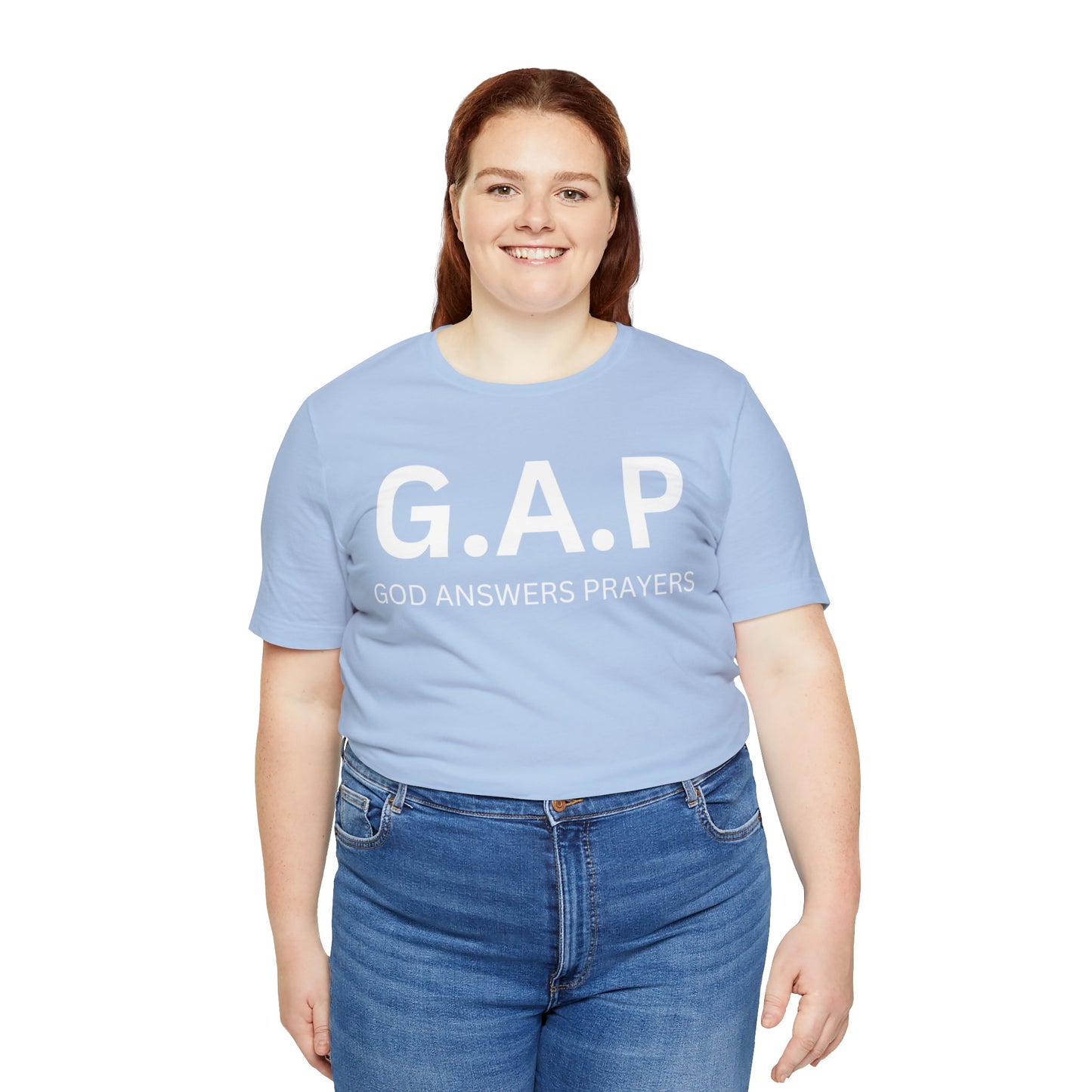 GOD ANSWERS PRAYERS Unisex Jersey Short Sleeve Tee