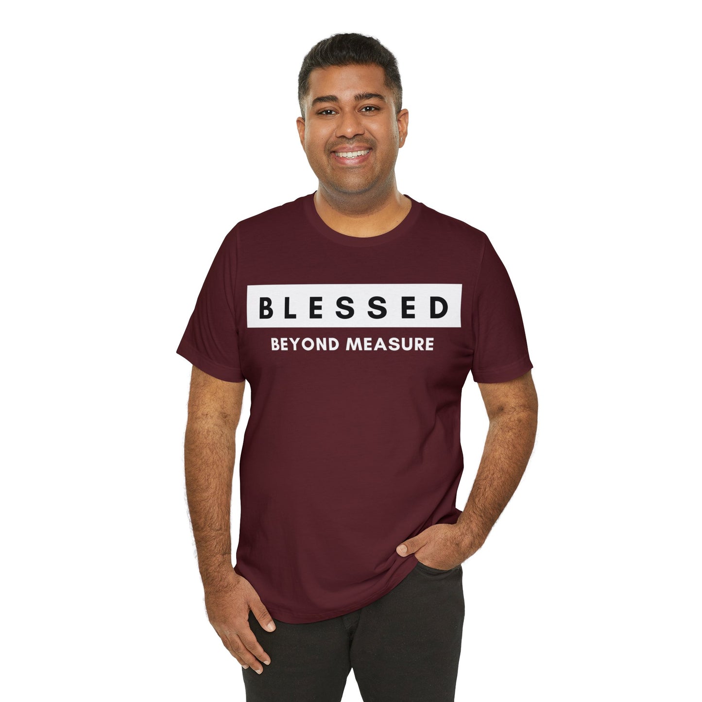 BLESSED BEYOND MEASURE Unisex Jersey Short Sleeve Tee