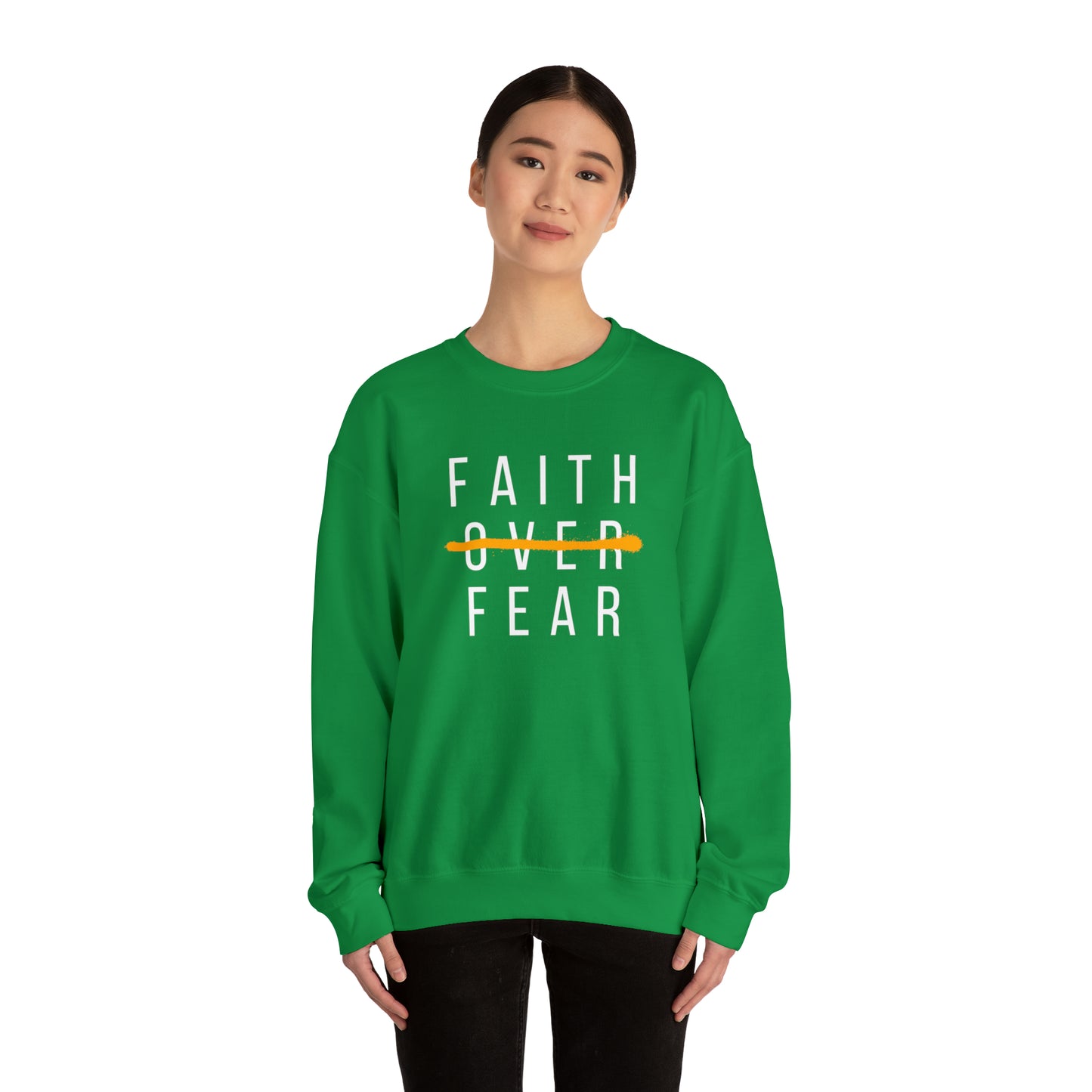 FAITH OVER FEAR Unisex Heavy Blend™ Crewneck Sweatshirt