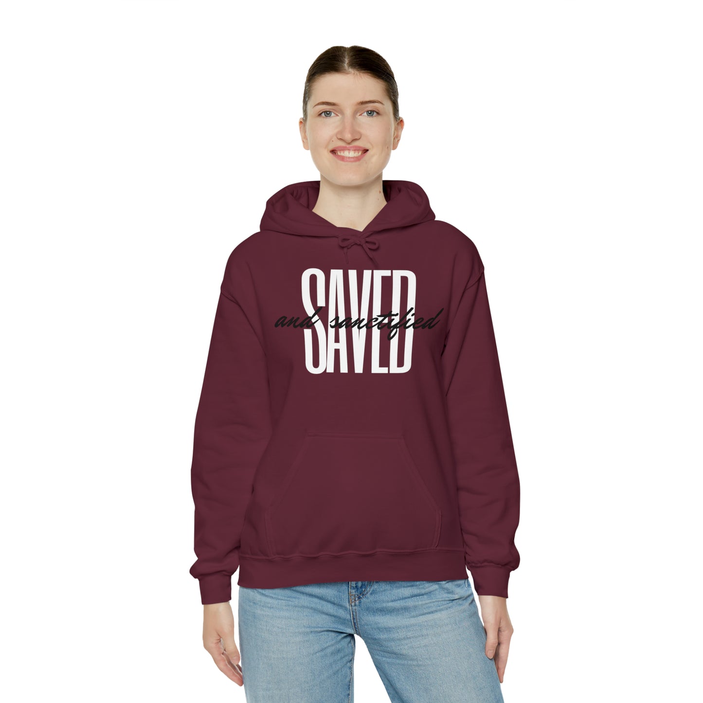 SAVED AND SANCTIFIED Unisex Heavy Blend™ Hooded Sweatshirt