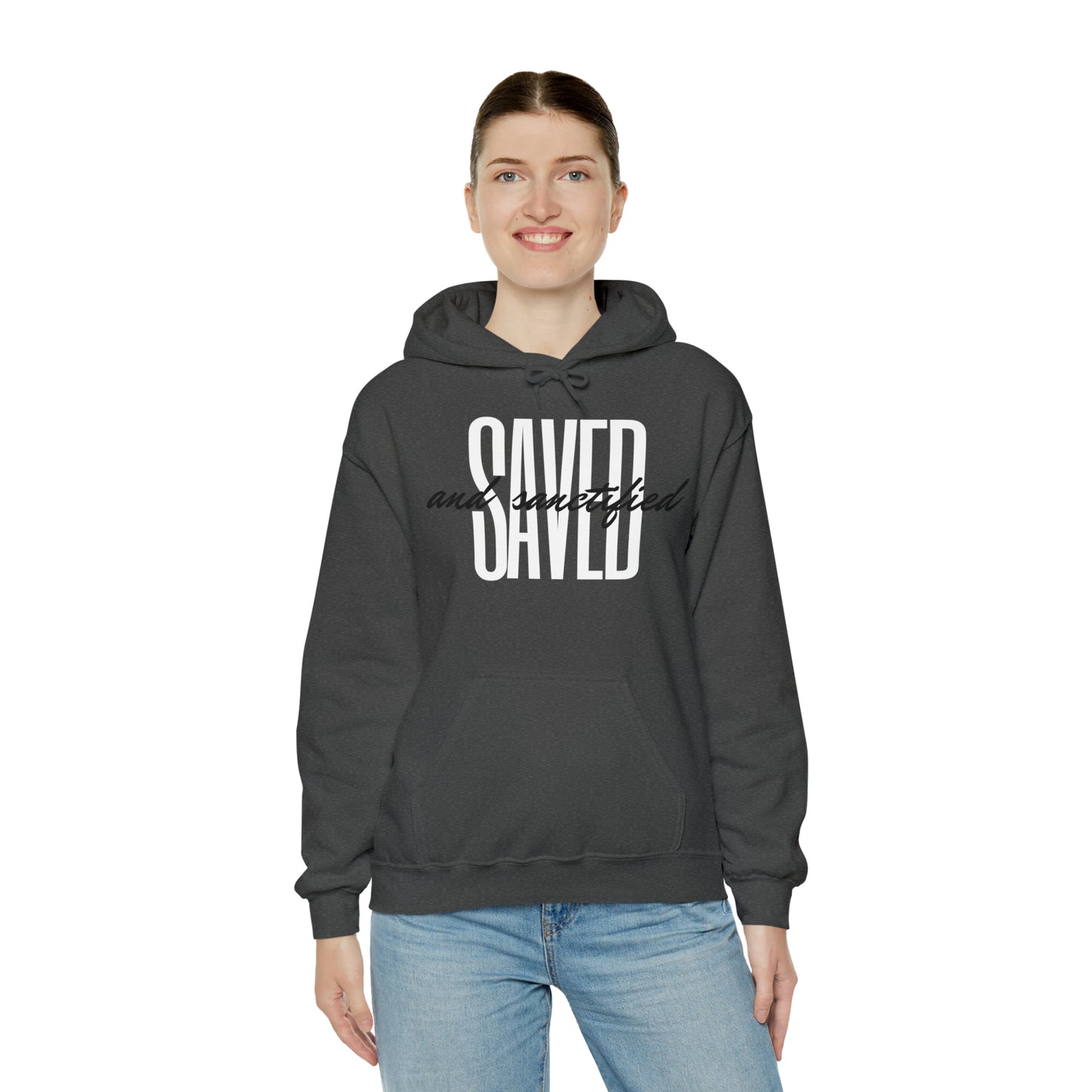 SAVED AND SANCTIFIED Unisex Heavy Blend™ Hooded Sweatshirt