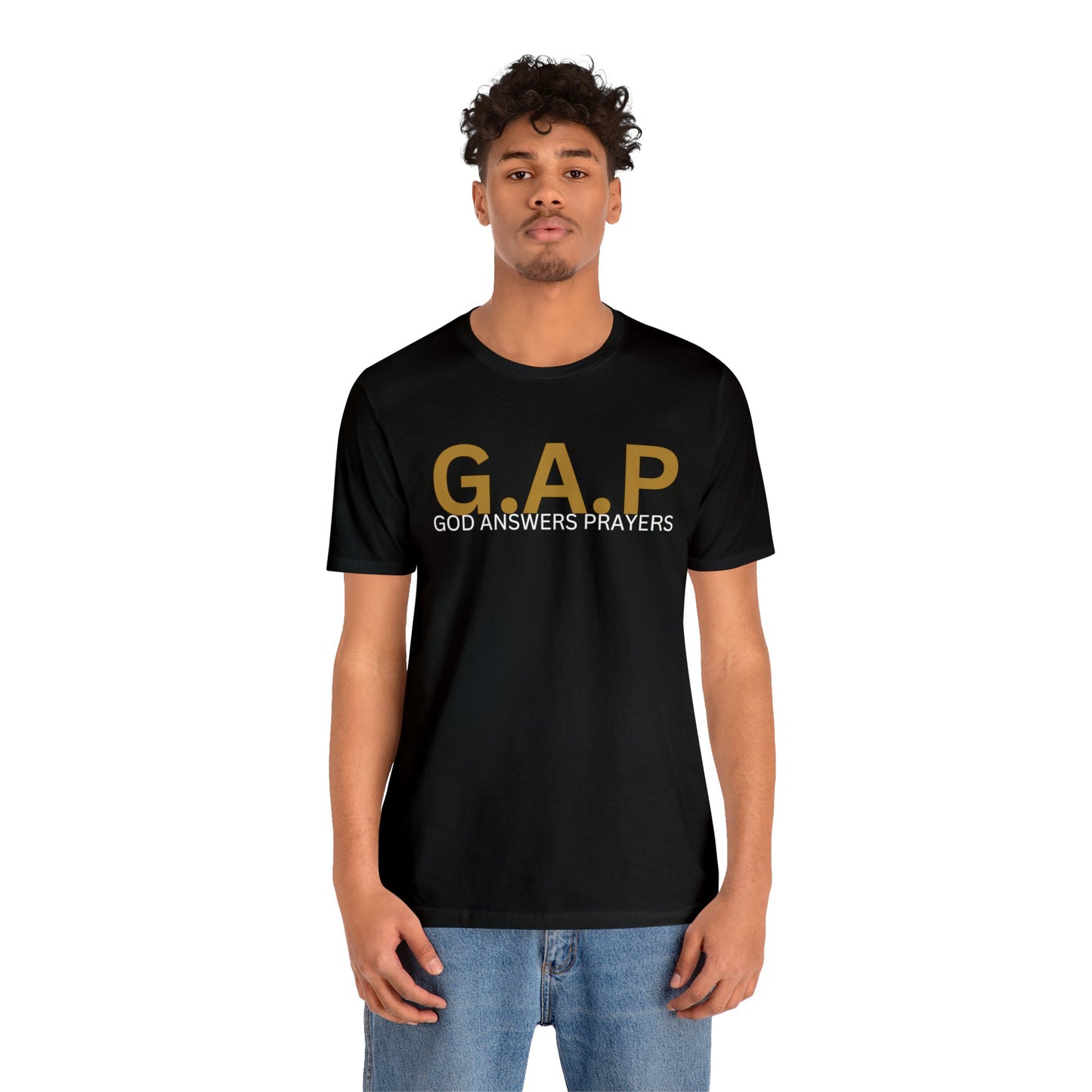 GOD ANSWERS PRAYERS Unisex Jersey Short Sleeve Tee