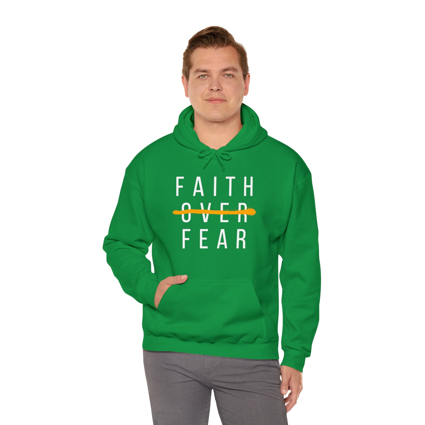 FAITH OVER FEAR Unisex Heavy Blend™ Hooded Sweatshirt