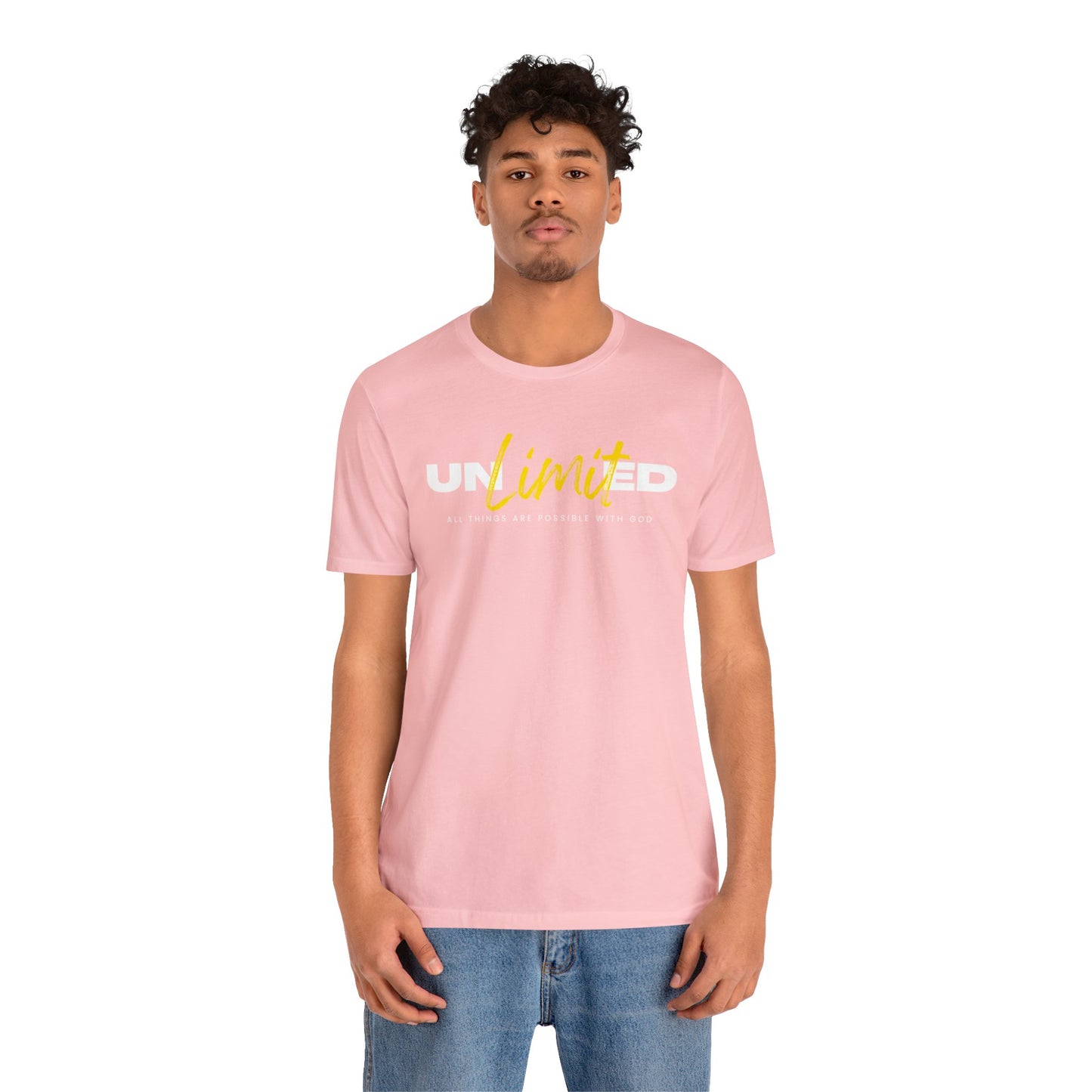 UNLIMITED ALL THINGS ARE POSSIBLE WITH GOD Unisex Jersey Short Sleeve Tee