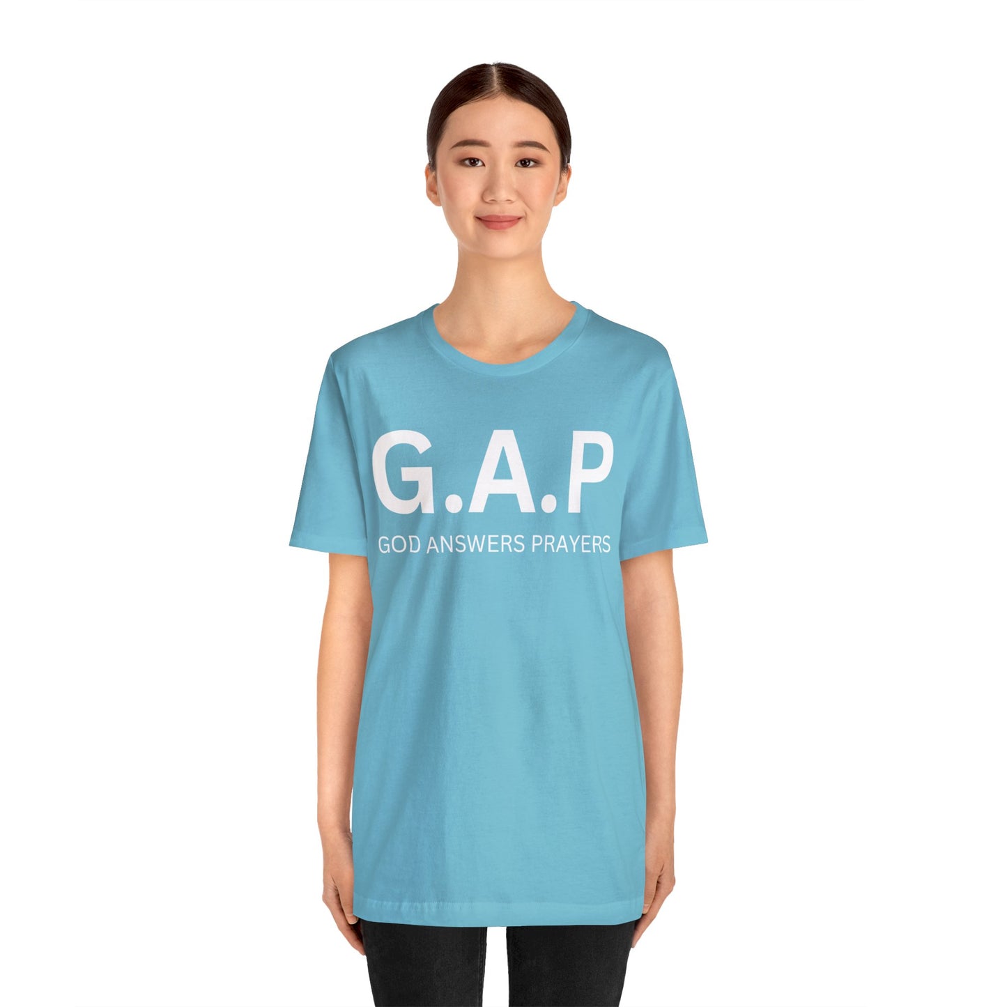 GOD ANSWERS PRAYERS Unisex Jersey Short Sleeve Tee
