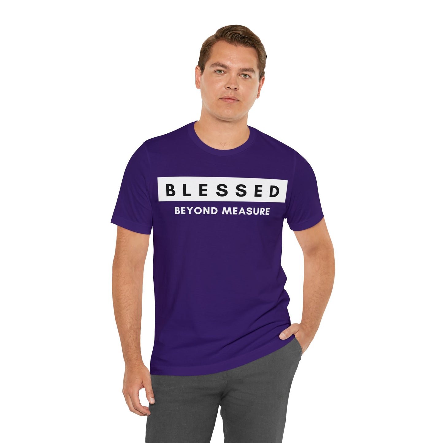 BLESSED BEYOND MEASURE Unisex Jersey Short Sleeve Tee
