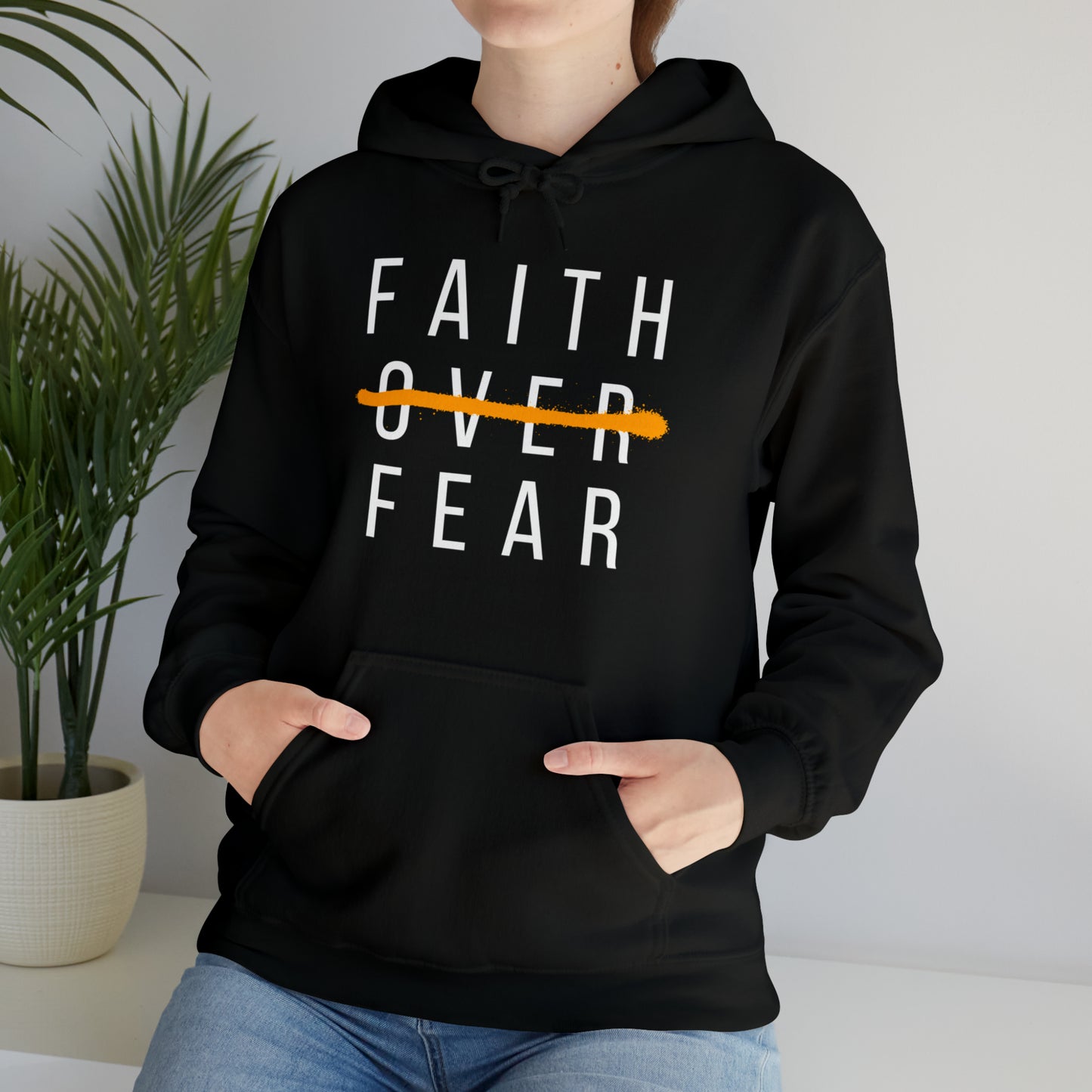 FAITH OVER FEAR Unisex Heavy Blend™ Hooded Sweatshirt