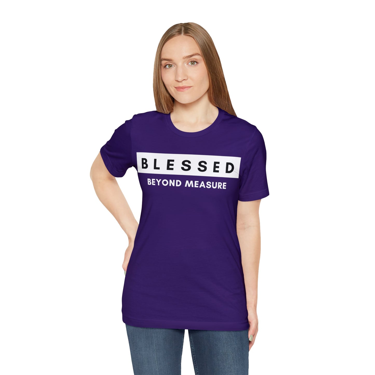 BLESSED BEYOND MEASURE Unisex Jersey Short Sleeve Tee