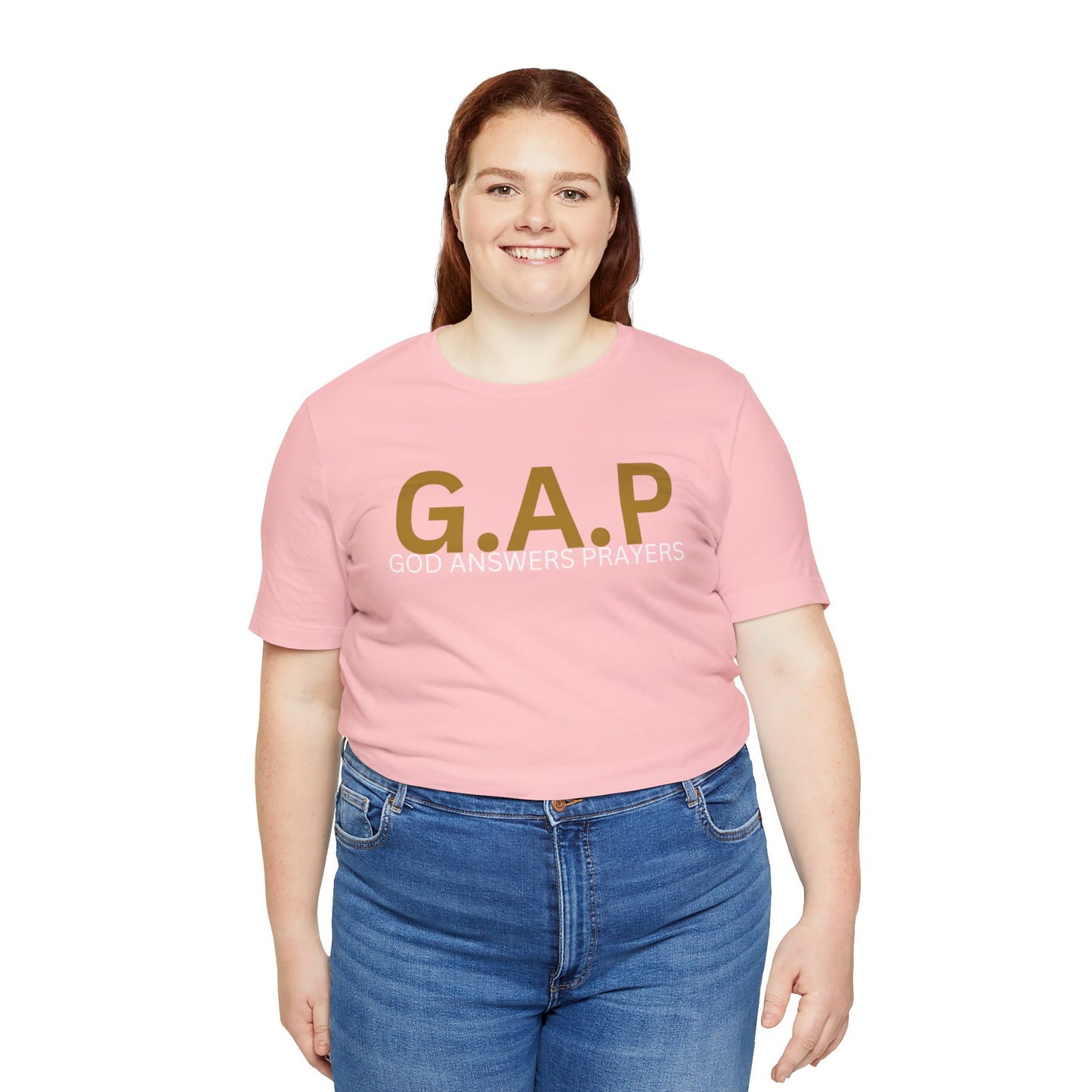 GOD ANSWERS PRAYERS Unisex Jersey Short Sleeve Tee