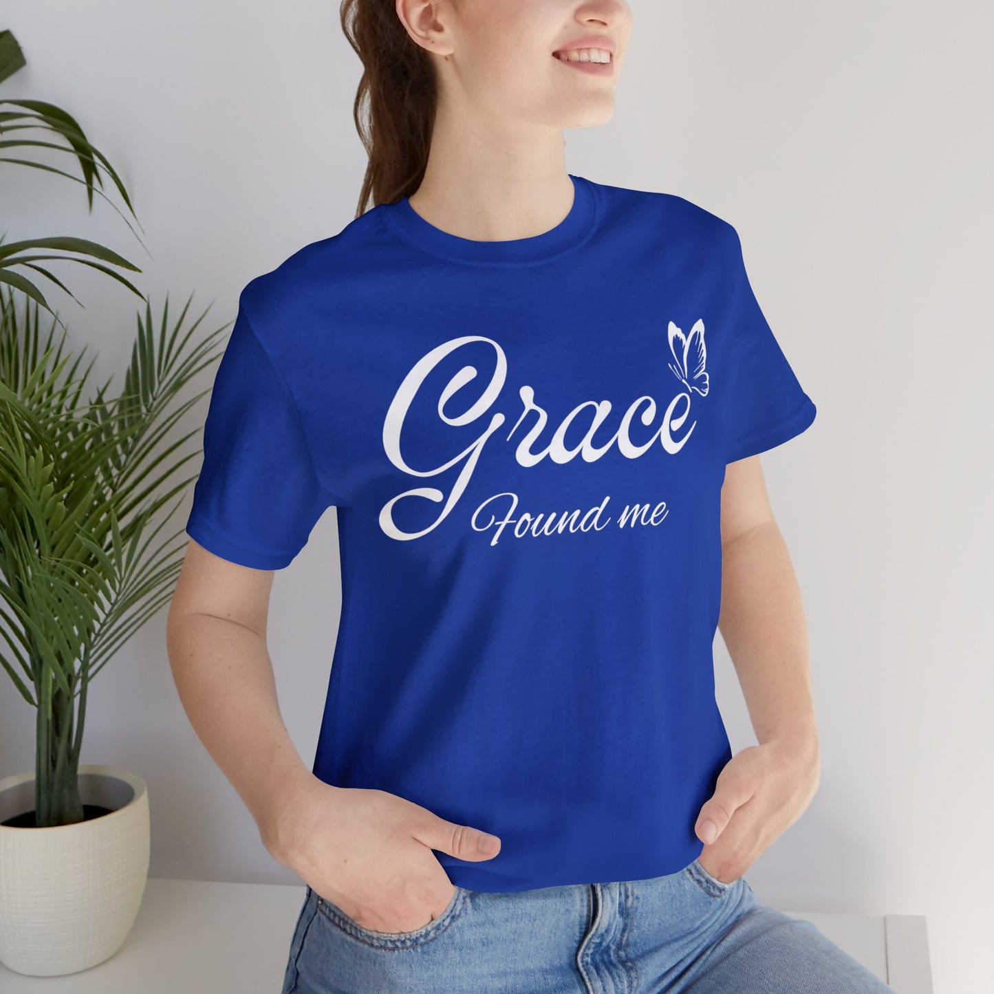 GRACE FOUND ME Unisex Jersey Short Sleeve Tee
