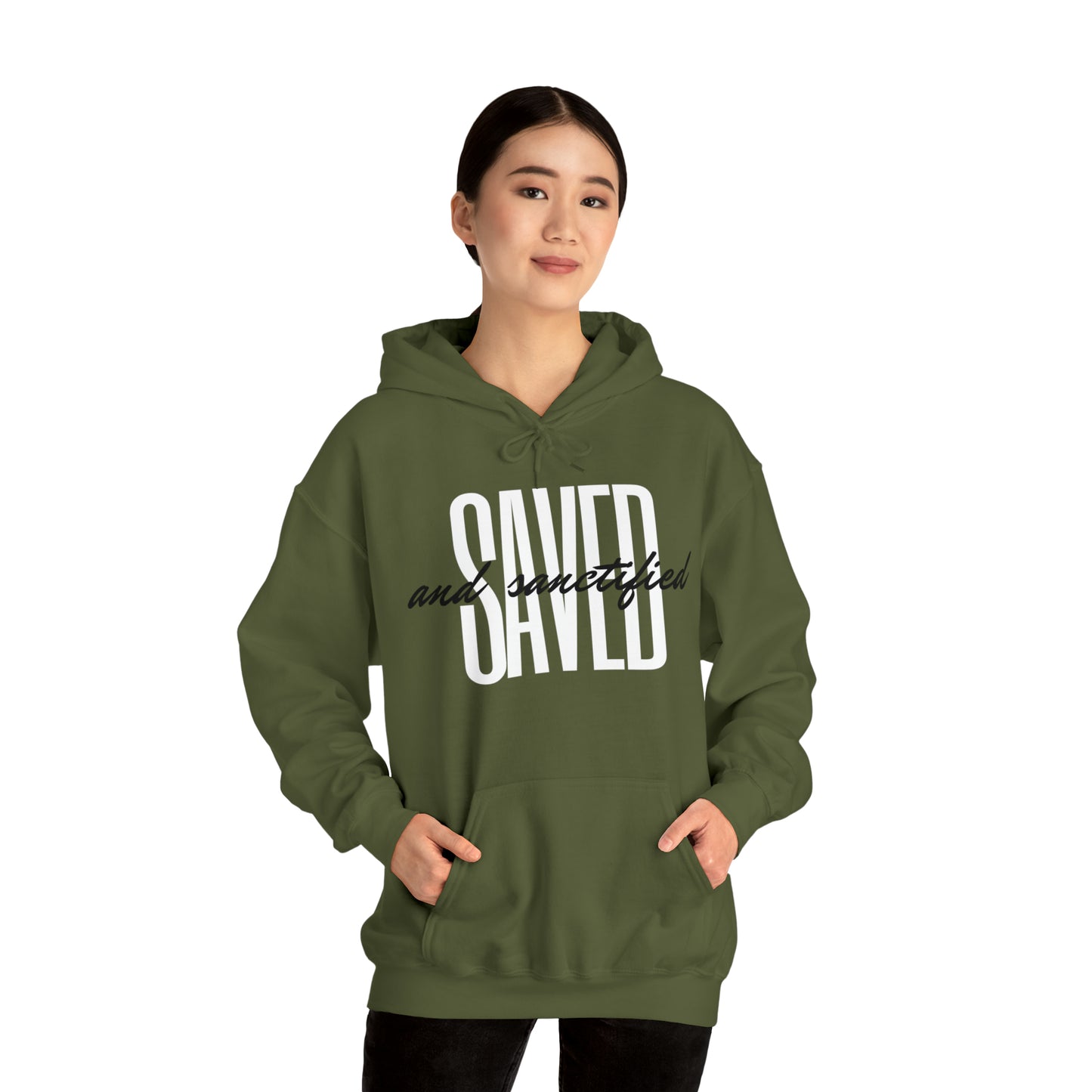 SAVED AND SANCTIFIED Unisex Heavy Blend™ Hooded Sweatshirt