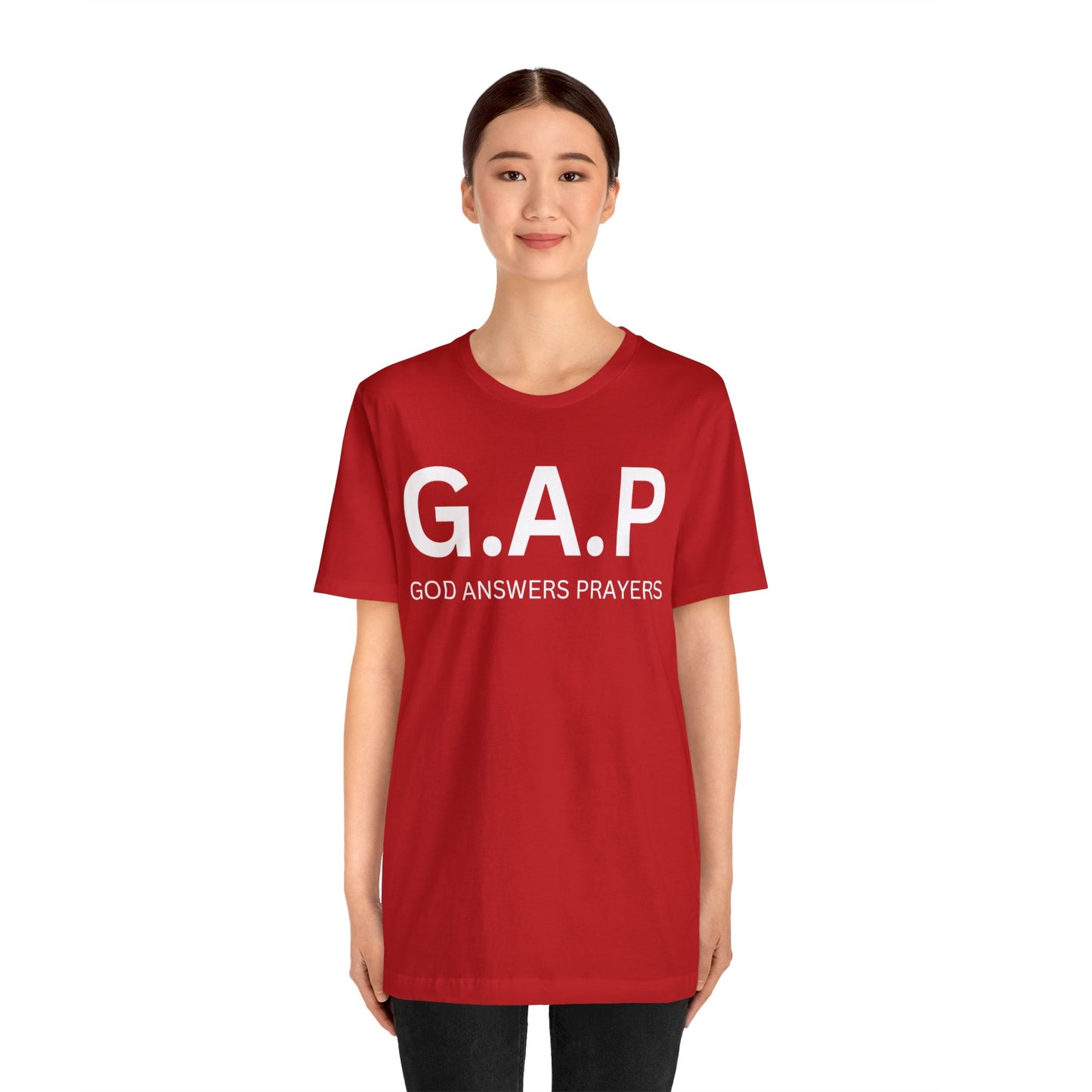 GOD ANSWERS PRAYERS Unisex Jersey Short Sleeve Tee