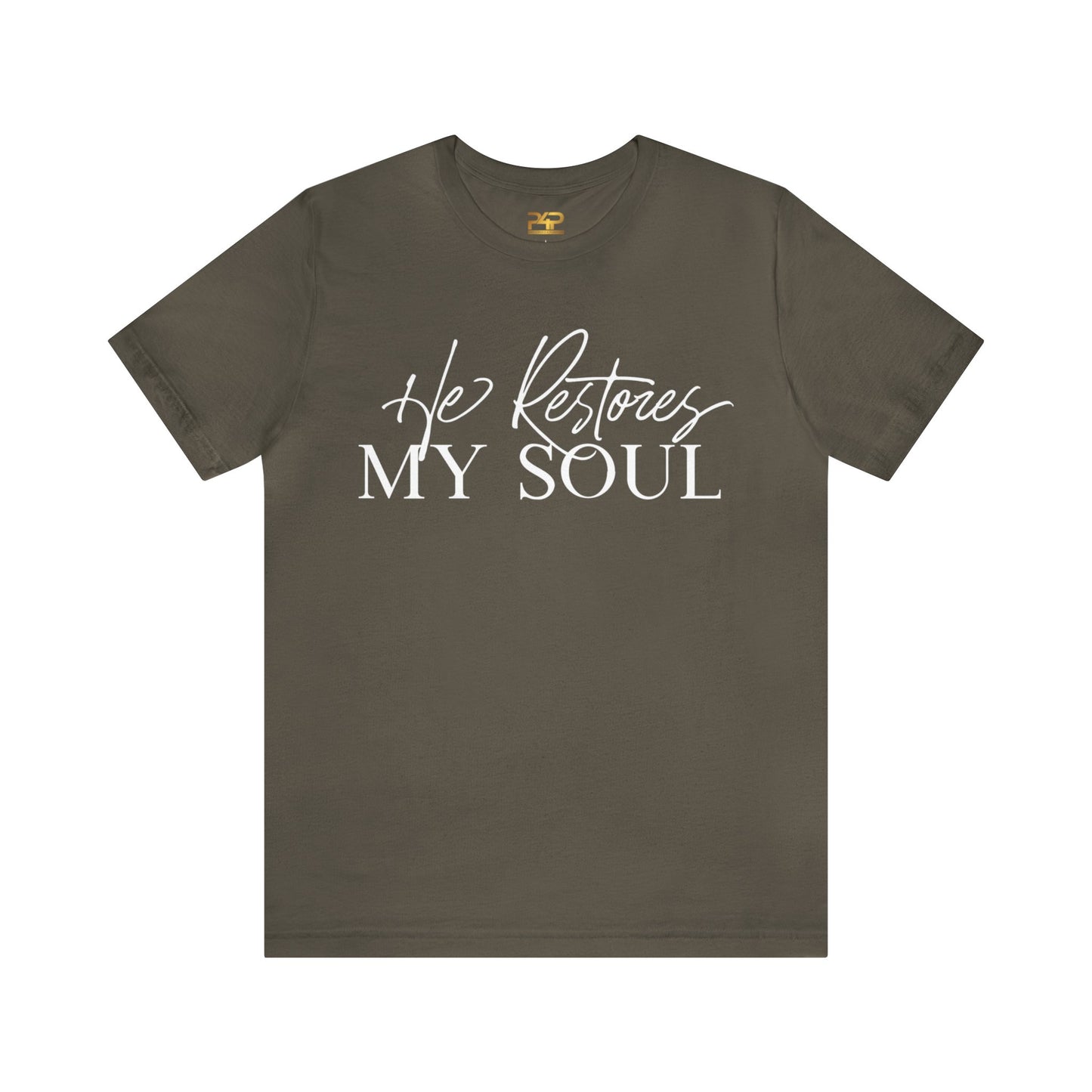 HE RESTORES MY SOUL Unisex Jersey Short Sleeve Tee