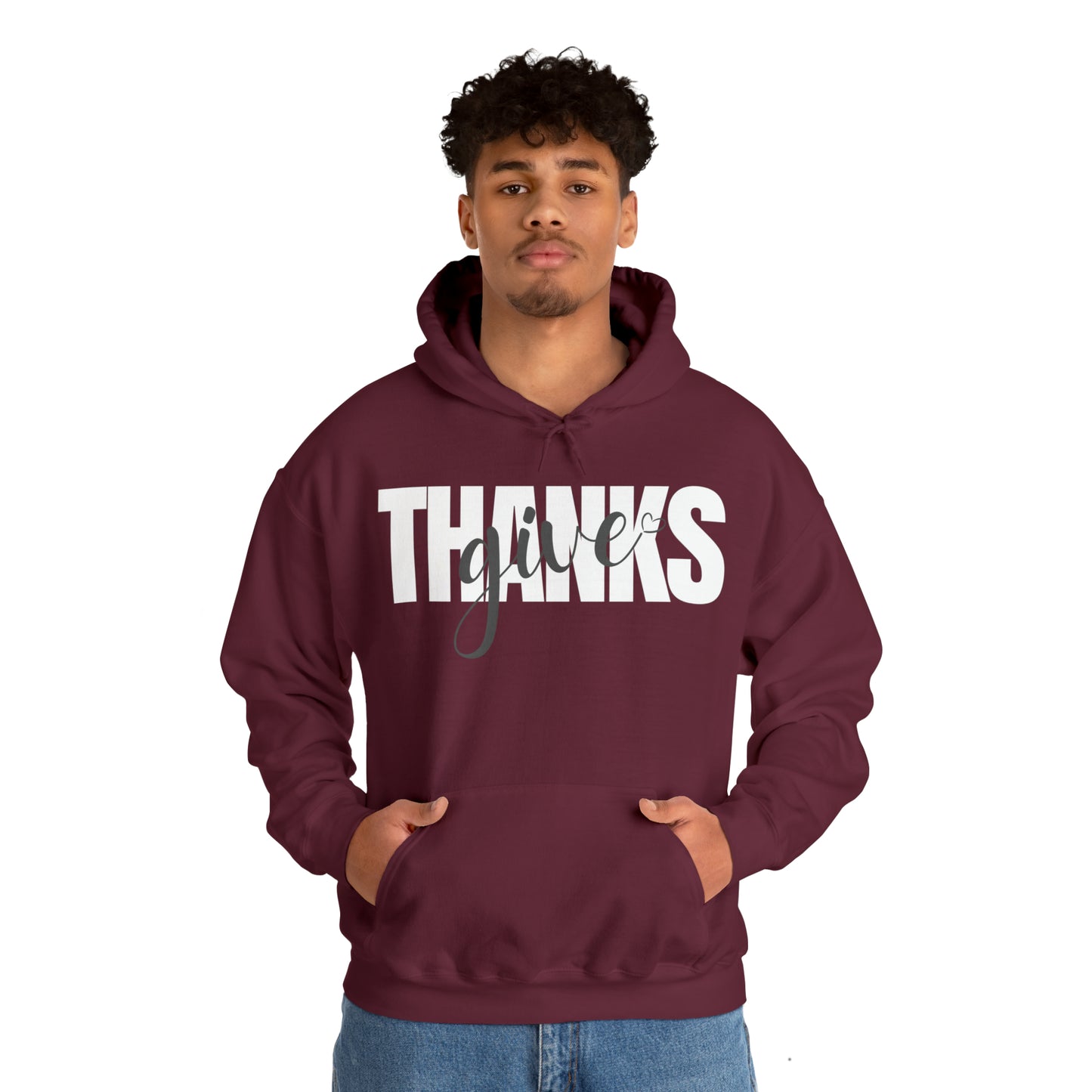 GIVE THANKS Unisex Heavy Blend™ Hooded Sweatshirt