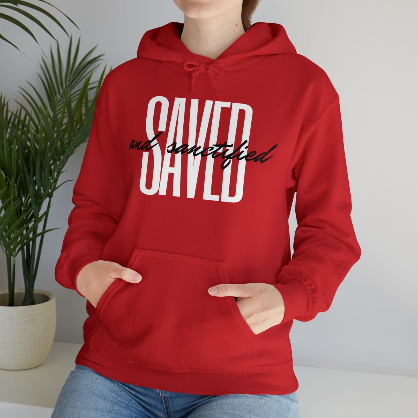 SAVED AND SANCTIFIED Unisex Heavy Blend™ Hooded Sweatshirt