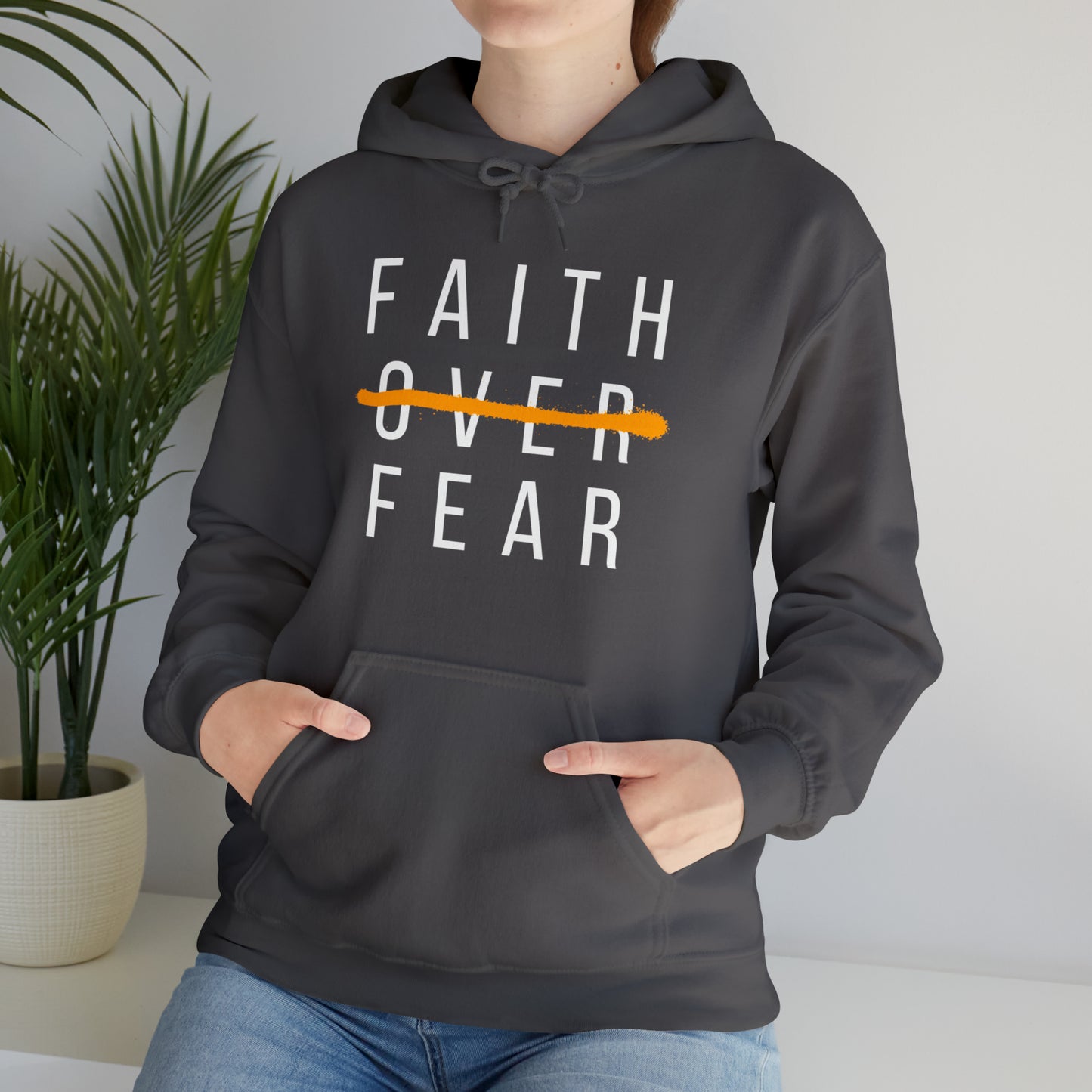 FAITH OVER FEAR Unisex Heavy Blend™ Hooded Sweatshirt