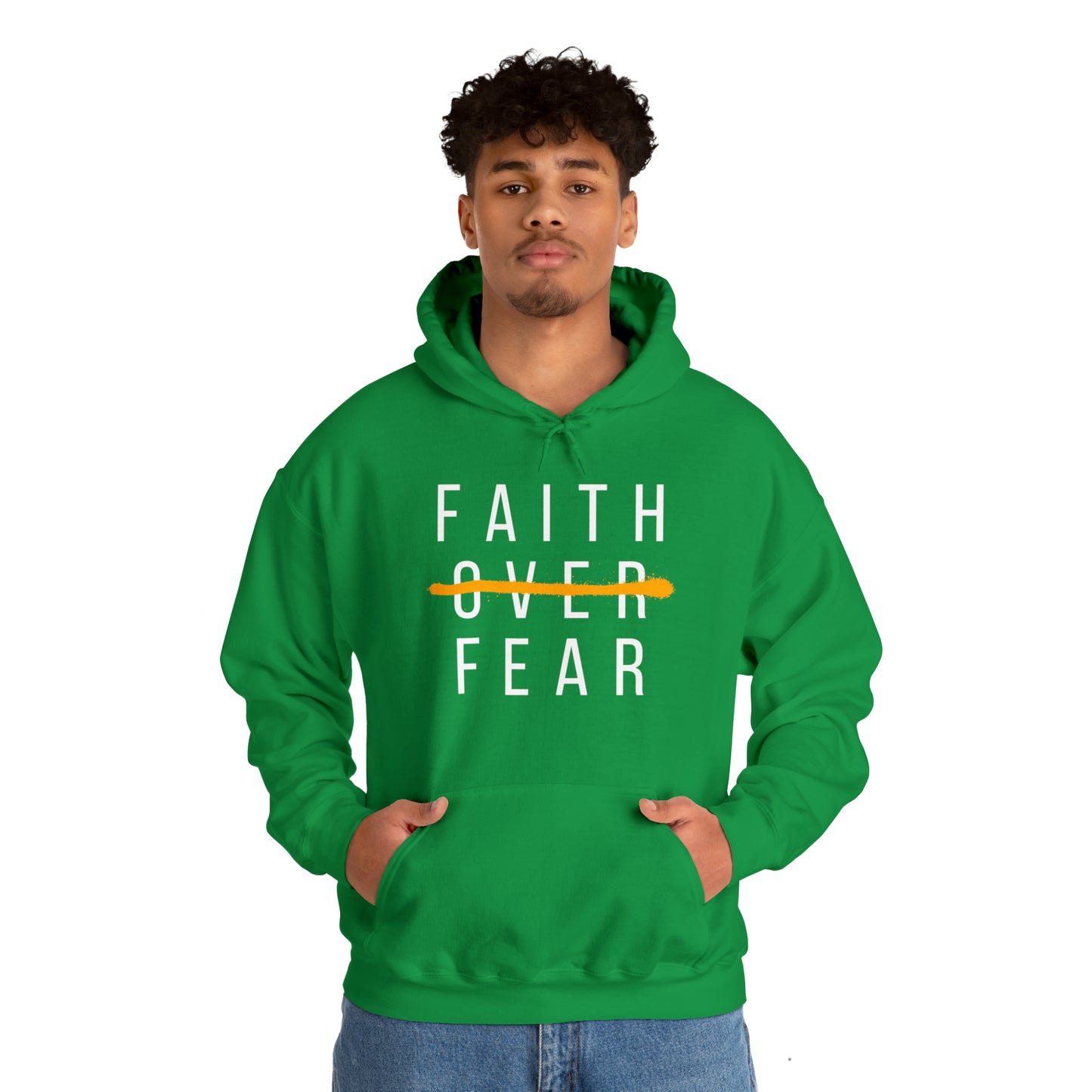 FAITH OVER FEAR Unisex Heavy Blend™ Hooded Sweatshirt