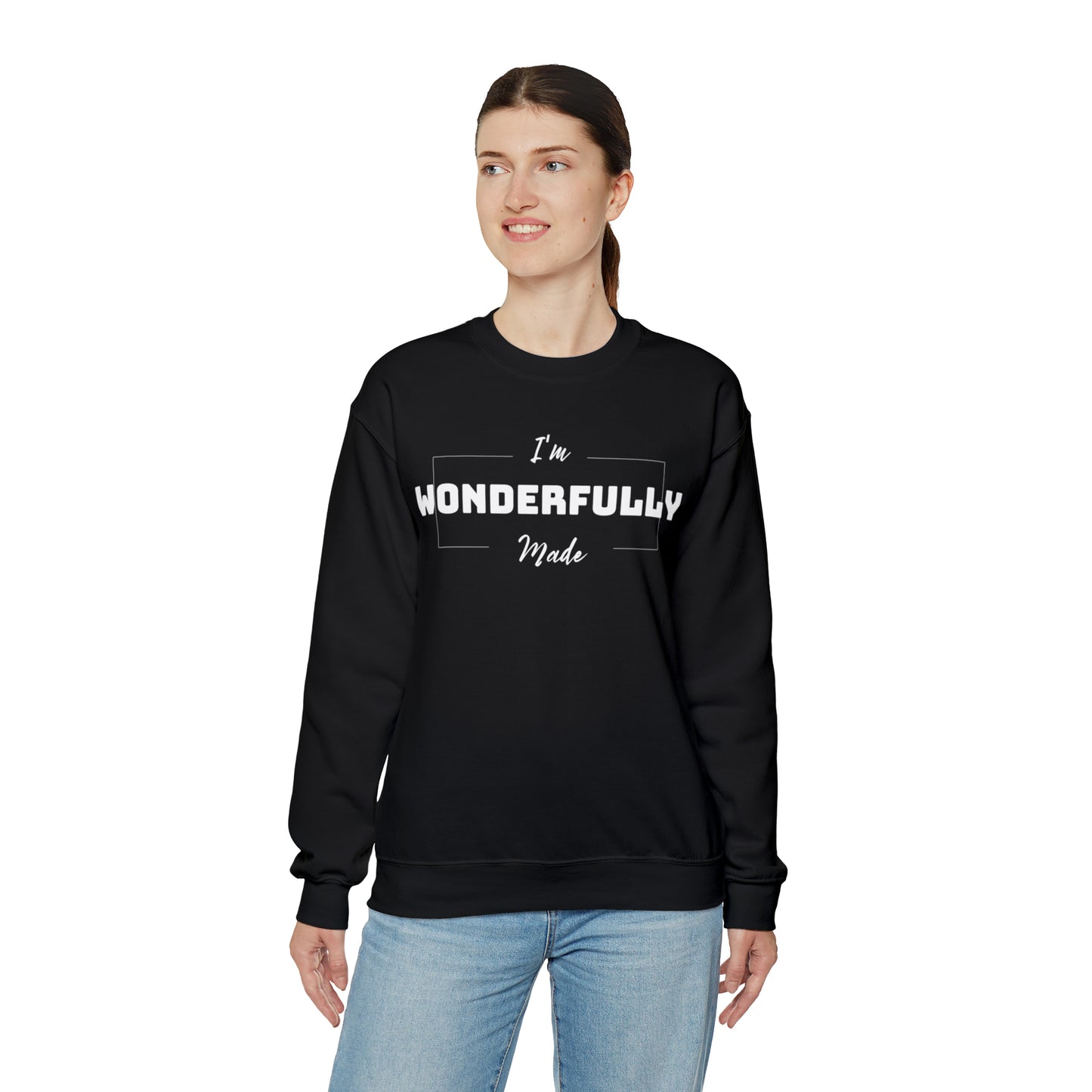 I'M WONDERFULLY MADE Unisex Heavy Blend™ Crewneck Sweatshirt