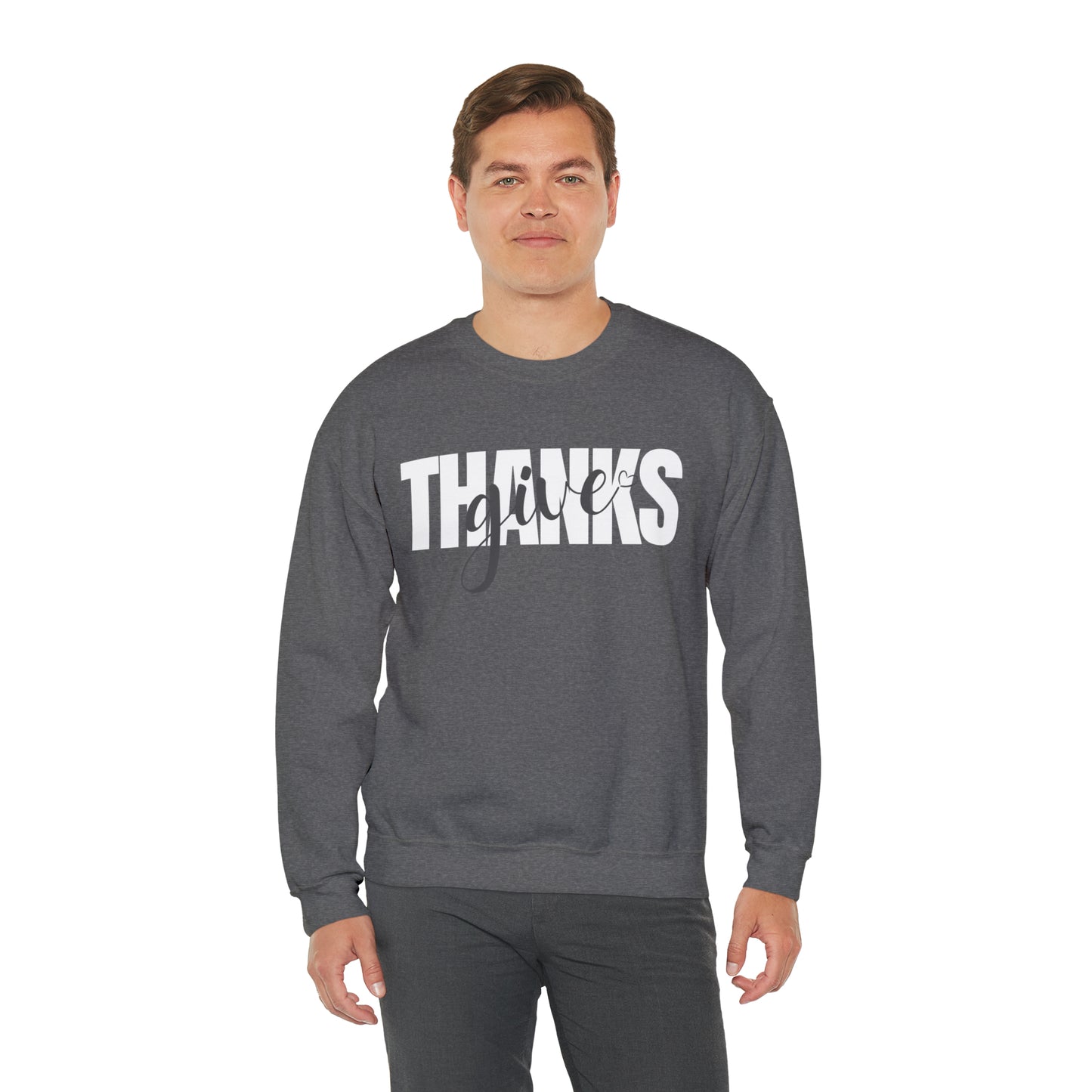 GIVE THANKS Unisex Heavy Blend™ Crewneck Sweatshirt