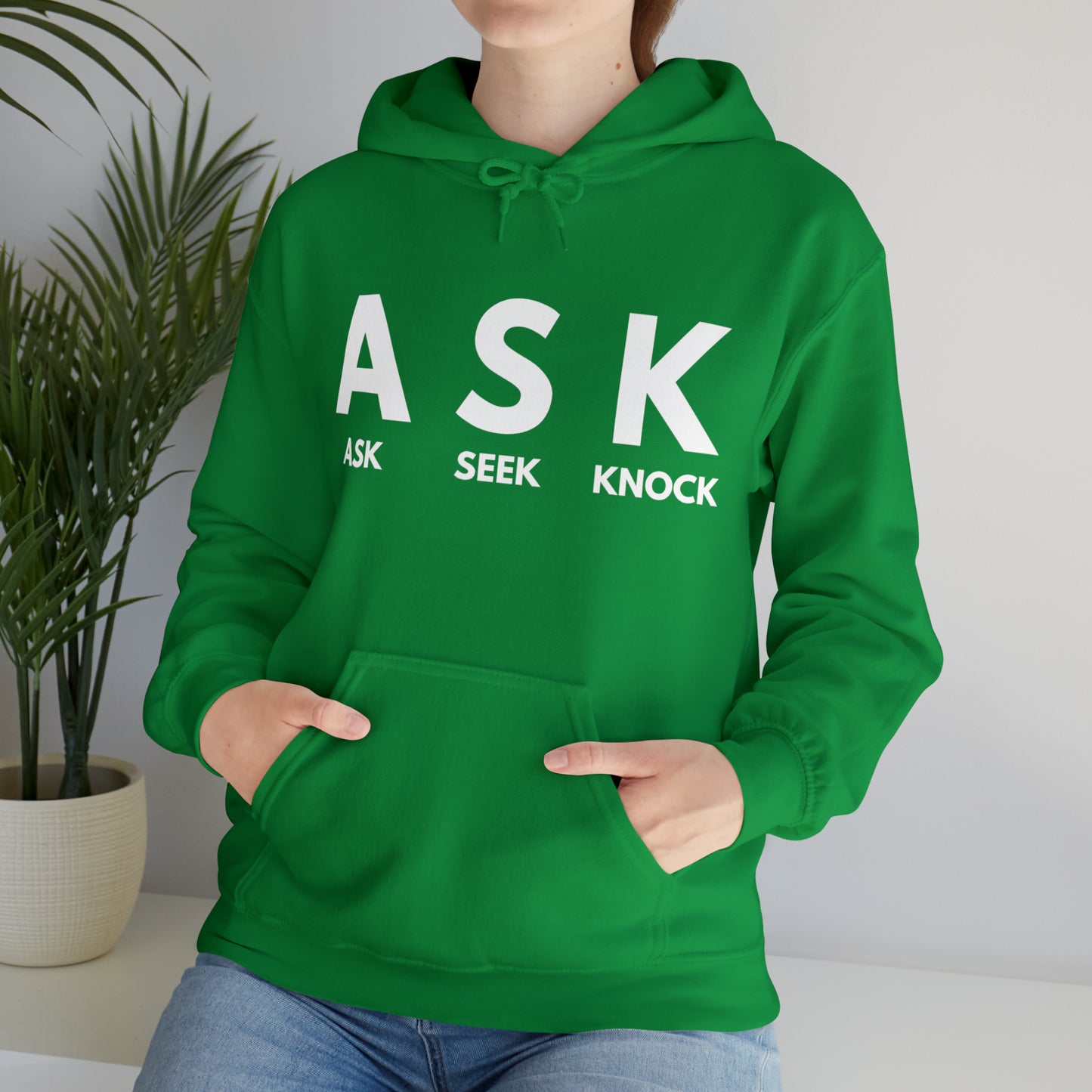 ASK SEEK KNOCK Unisex Heavy Blend™ Hooded Sweatshirt