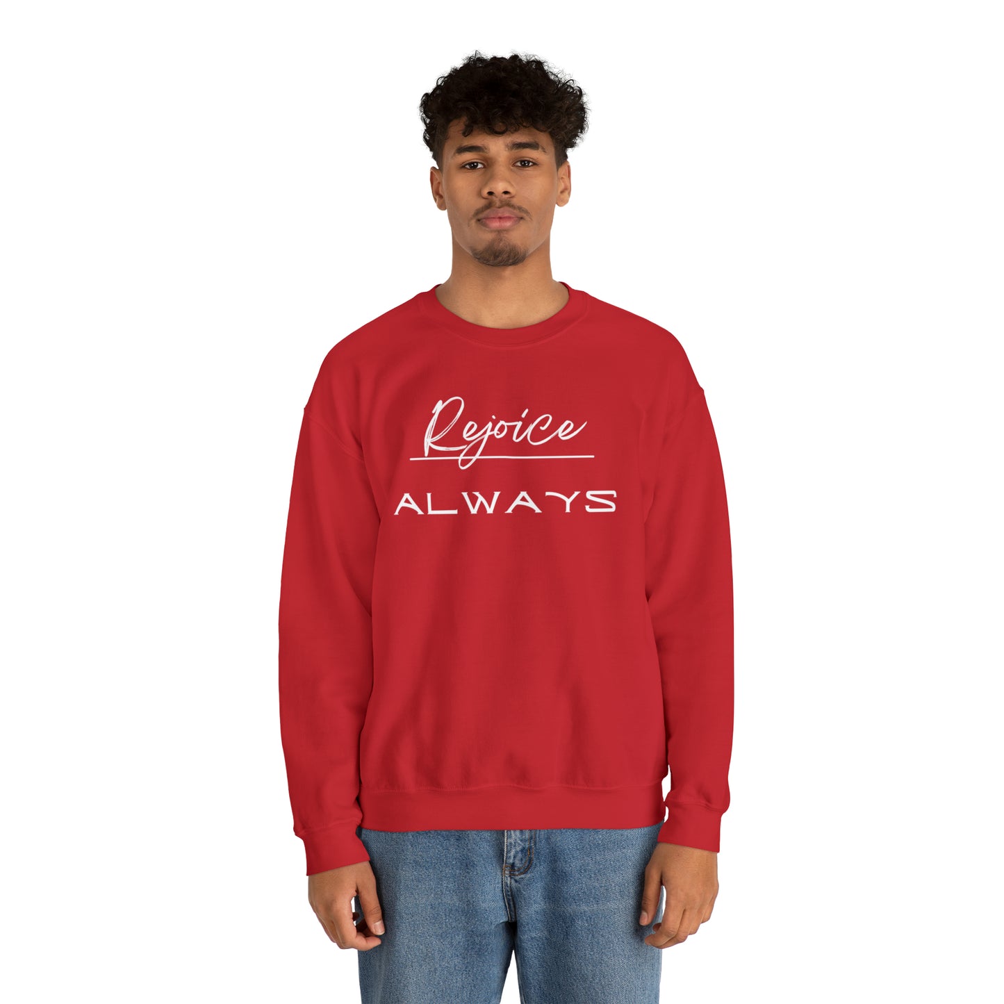 REJOICE ALWAYS Unisex Heavy Blend™ Crewneck Sweatshirt