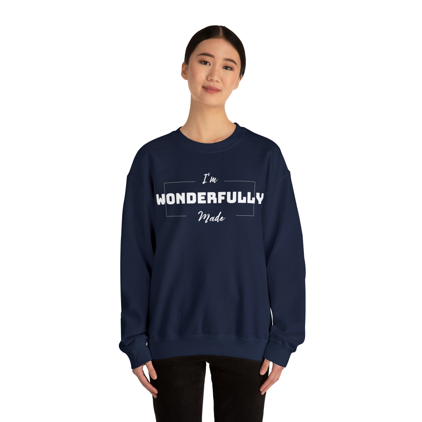 I'M WONDERFULLY MADE Unisex Heavy Blend™ Crewneck Sweatshirt